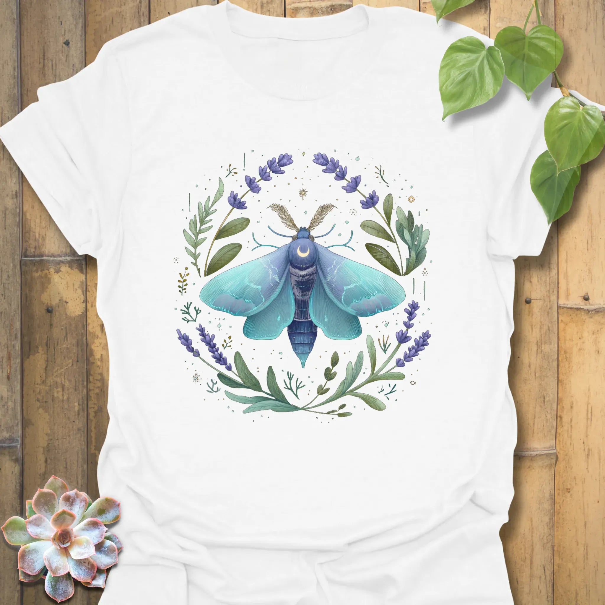 Botanic Moth T-shirt White / S T-Shirt