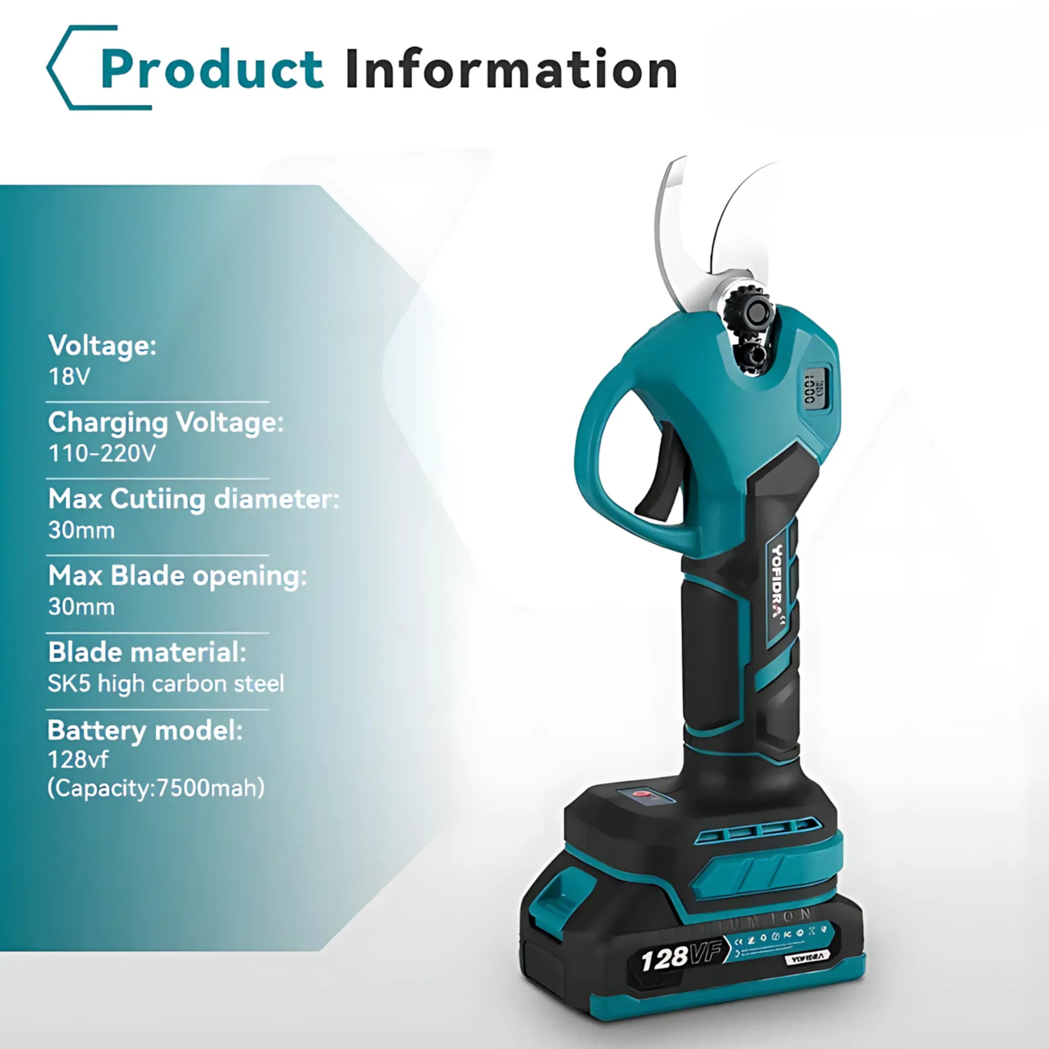 Brushless Electric Pruning Shears - Cordless & Rechargeable Pruning Shears