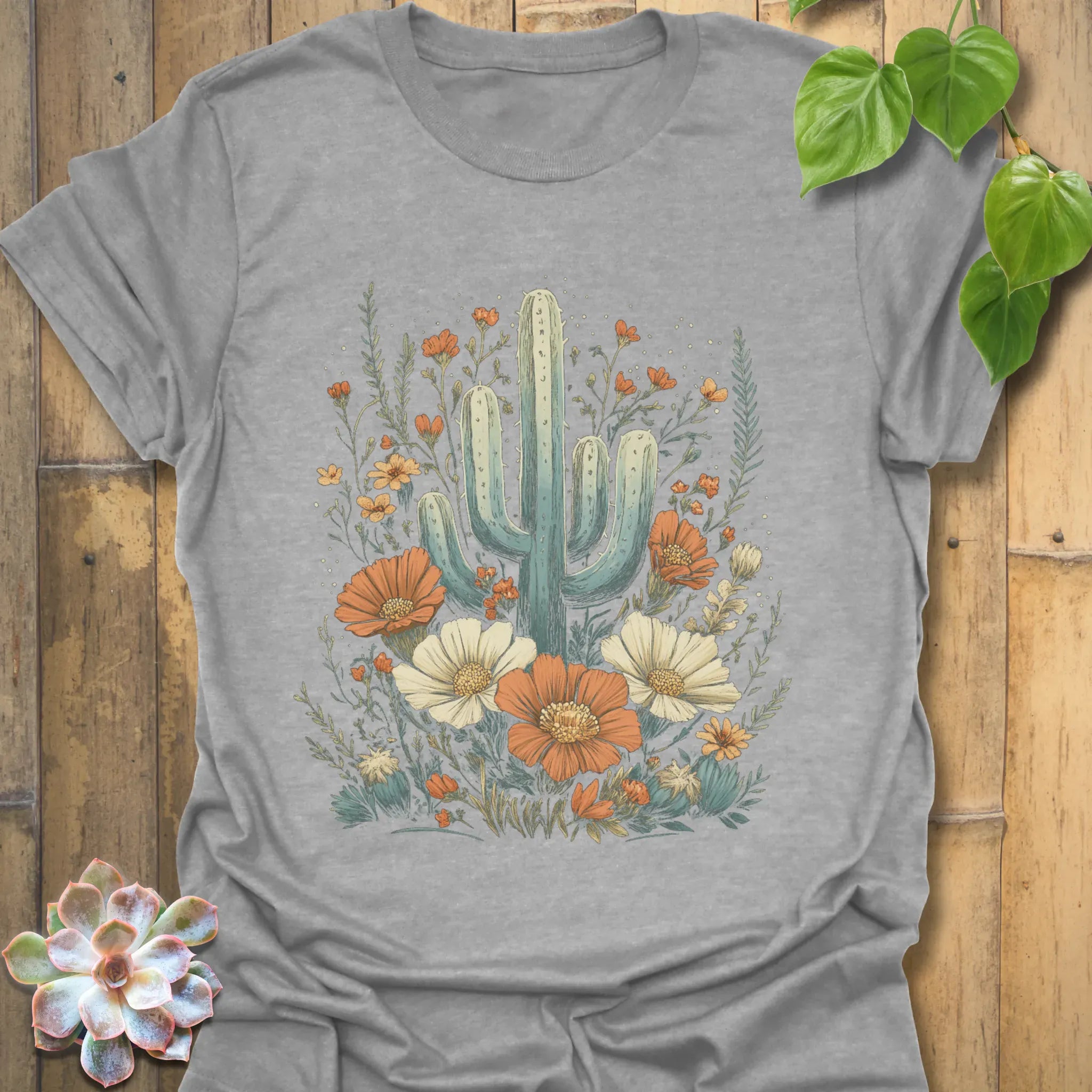 Cactus Blossom T-Shirt Sport Grey / S T-Shirt