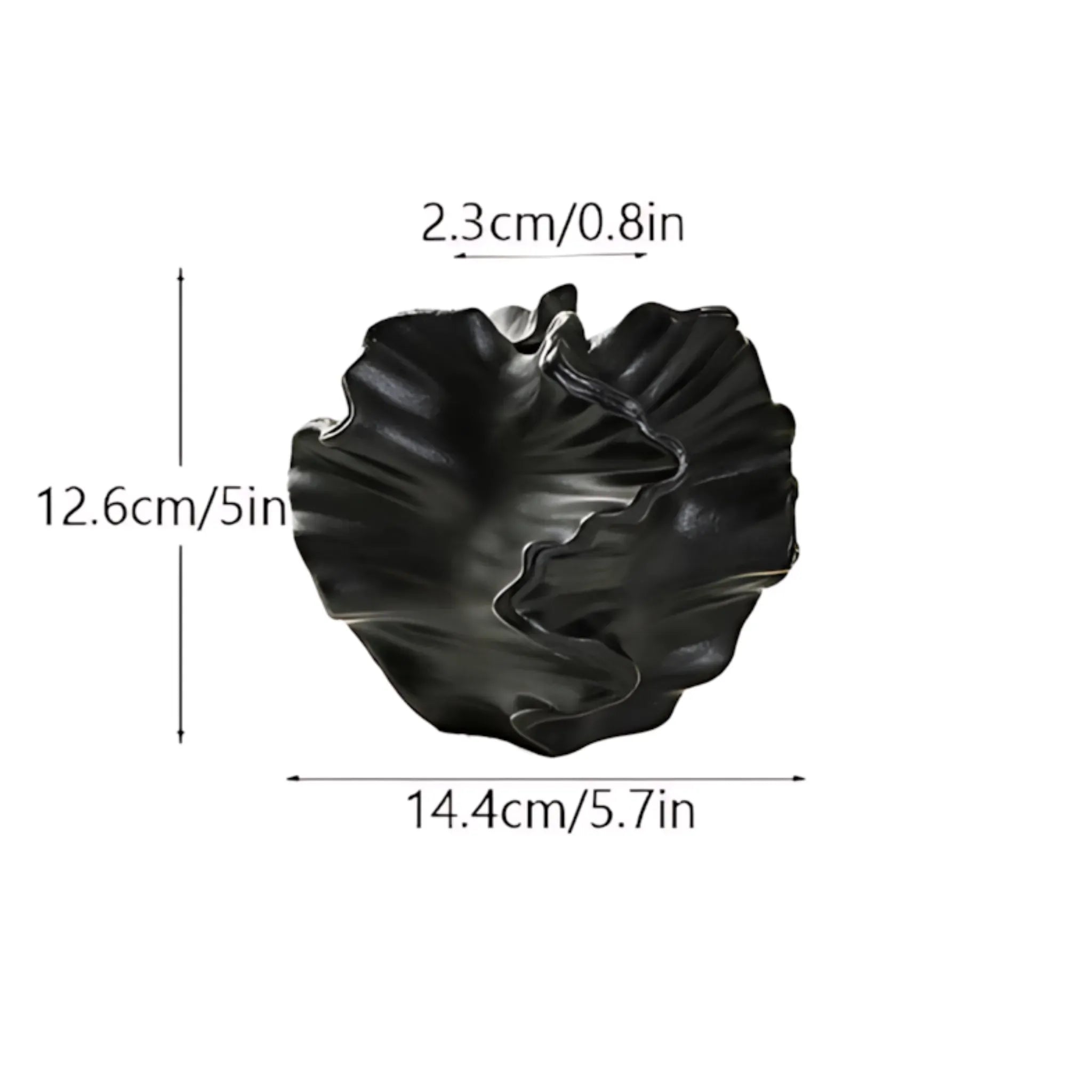 Ceramic Coral Vase Black Small Flower Vase