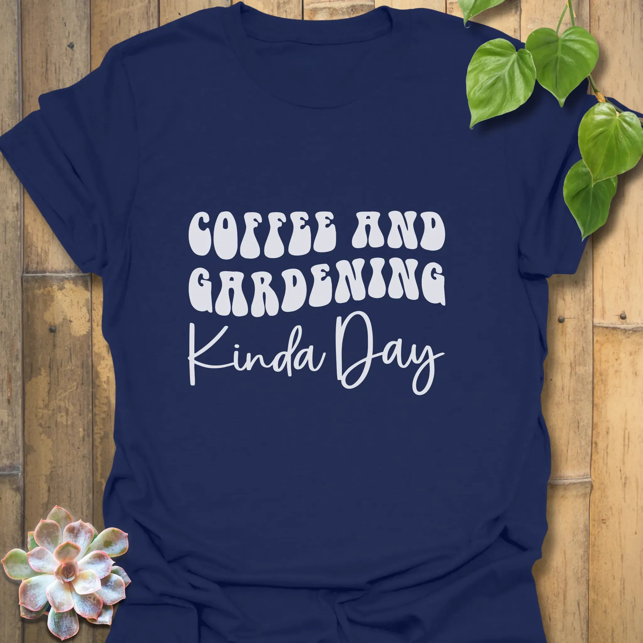 Coffee and Gardening T-shirt Navy / S T-Shirt