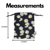 Cotton Drawstring Storage Bag - Perfect for Everyday Use- Daisy Face masks