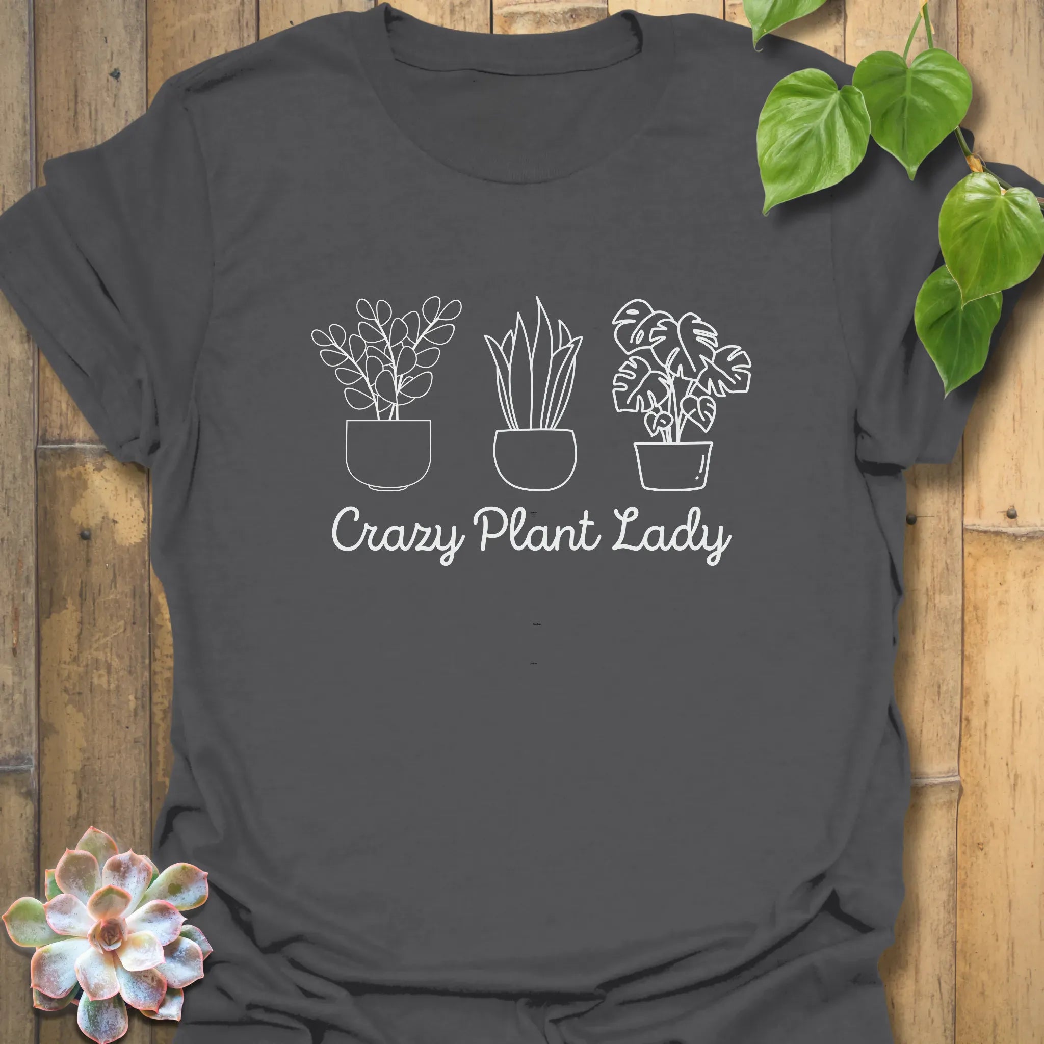 Crazy Plant Lady T-Shirt Charcoal / S T-Shirt