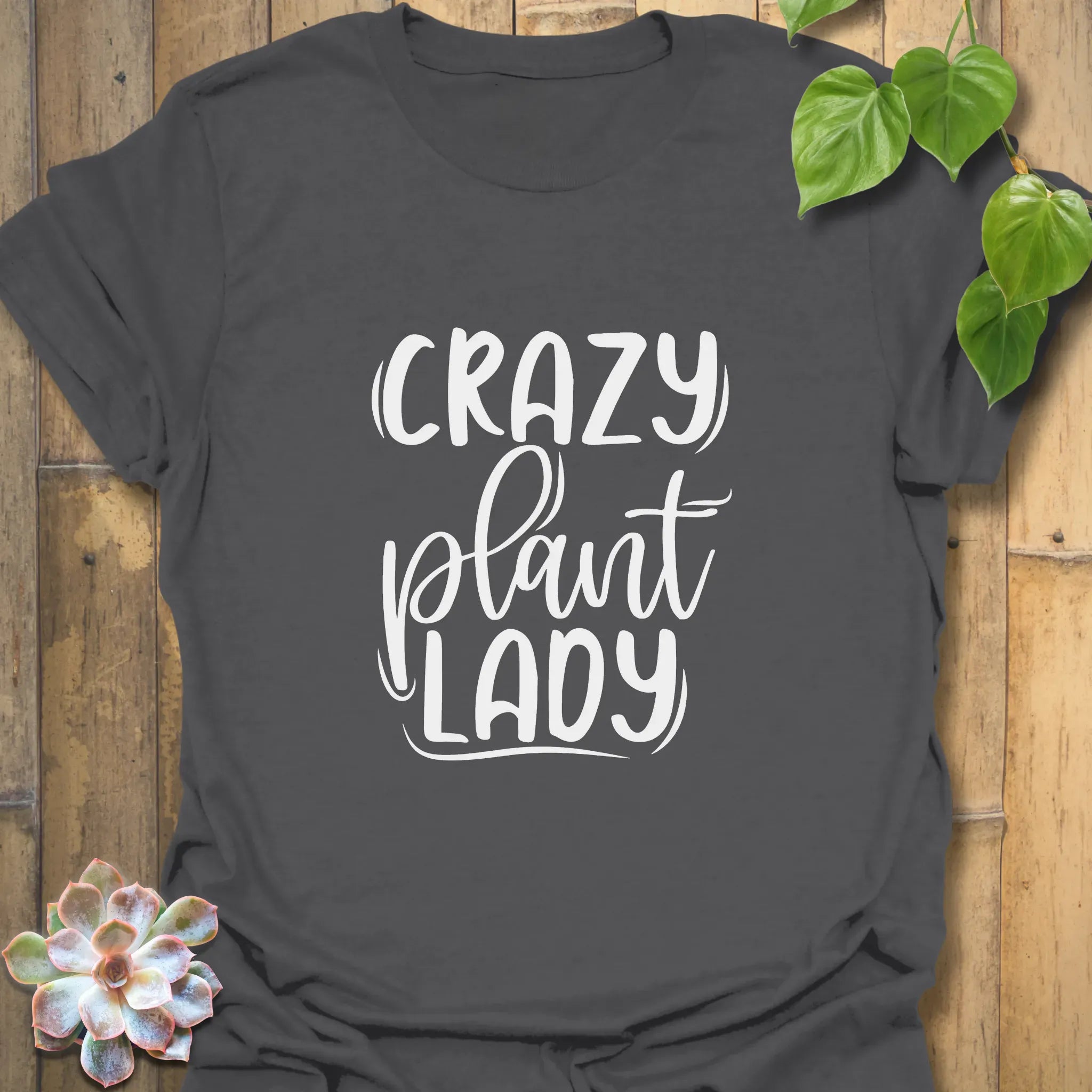 Crazy Plant Lady Tee T-shirt Charcoal / S T-Shirt