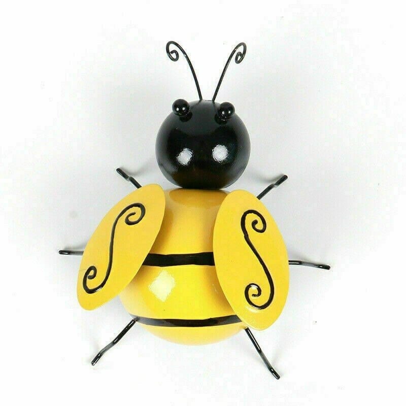 Decorative Metal Bees, Indoor or outdoor Garden Art Bumble Bee Art Set 4 Metal Bumblebee Decor