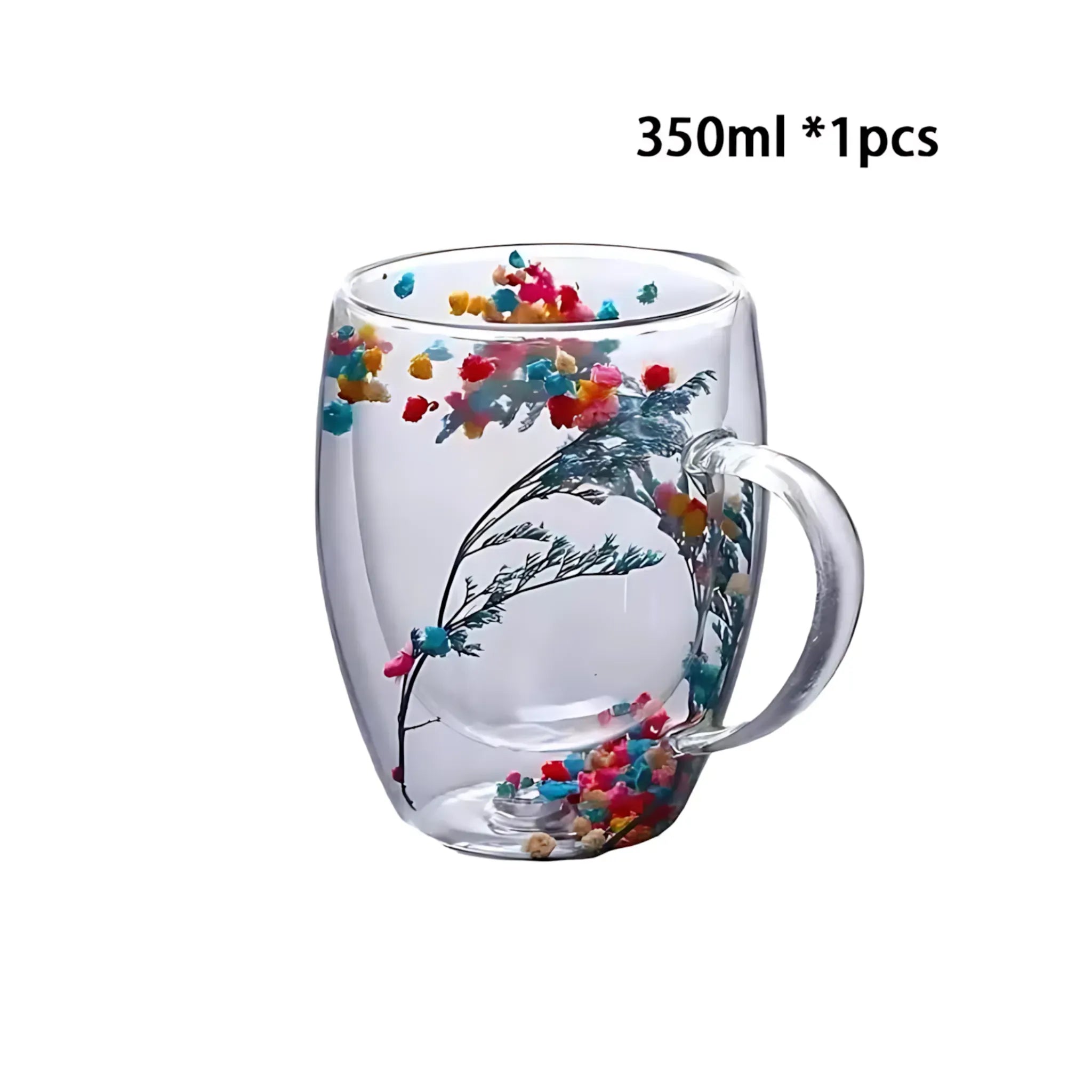 Double Wall Glass Cup - Heat Resistant Coffee & Tea Mug 1pcs 350ml B / 250-350ml Glass Cup