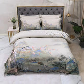 Egyptian Cotton Bedding Set – Floral Print 4Pcs Queen/King Color 4 / Queen 200X230cm 4pcs / Flat Bed Sheet Cotton Bedding
