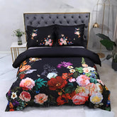 Egyptian Cotton Bedding Set – Floral Print 4Pcs Queen/King Color 7 / Queen 200X230cm 4pcs / Flat Bed Sheet Cotton Bedding