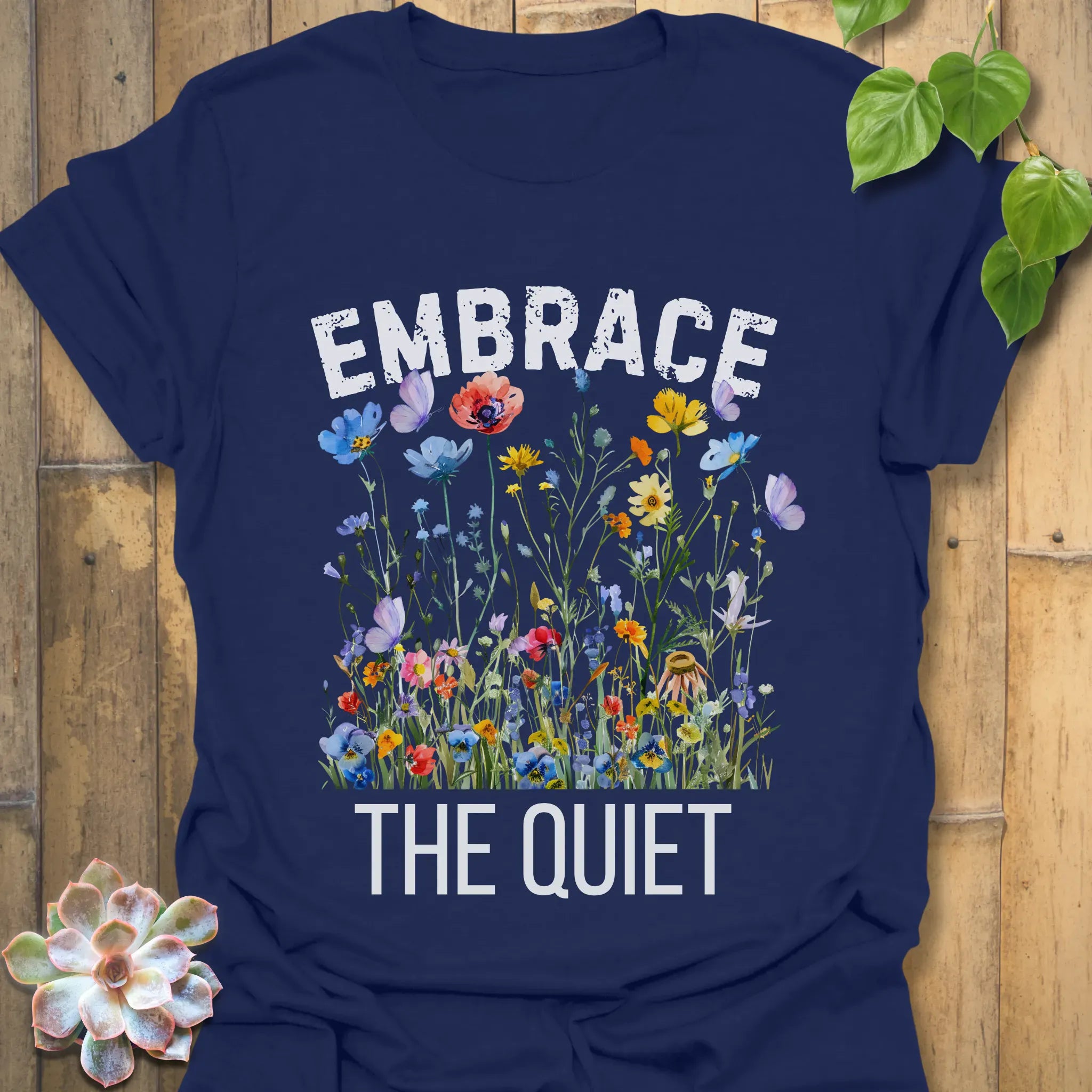 Embrace The Quiet T-shirt Navy / S T-Shirt