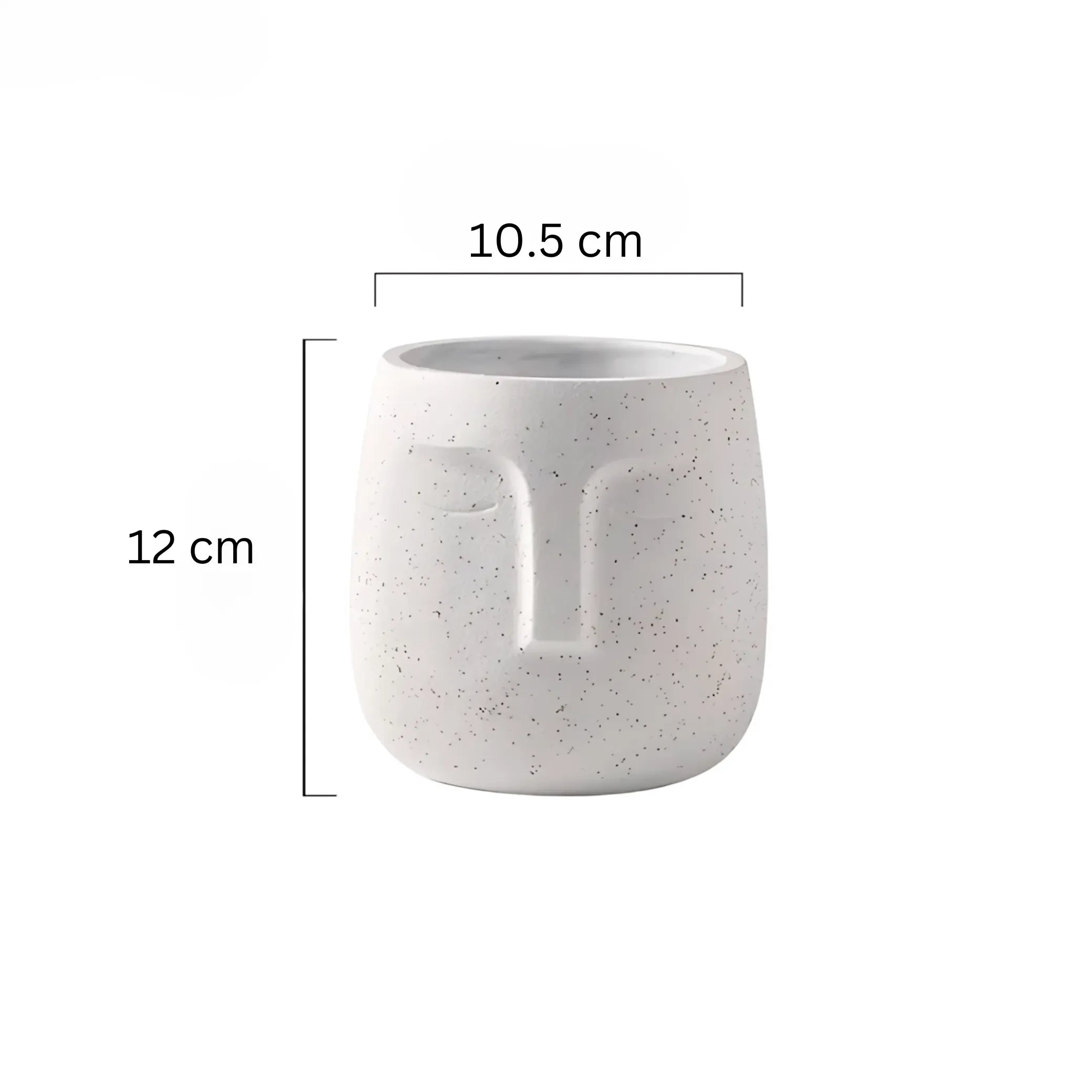 European Character Face Ceramic Planter Flower Pot
