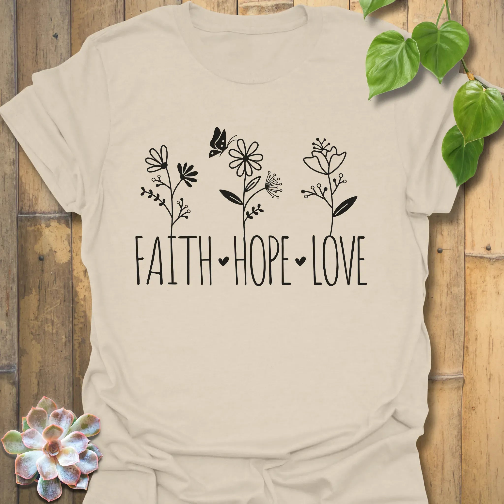 Faith, Hope, Love T-shirt Natural / S T-Shirt
