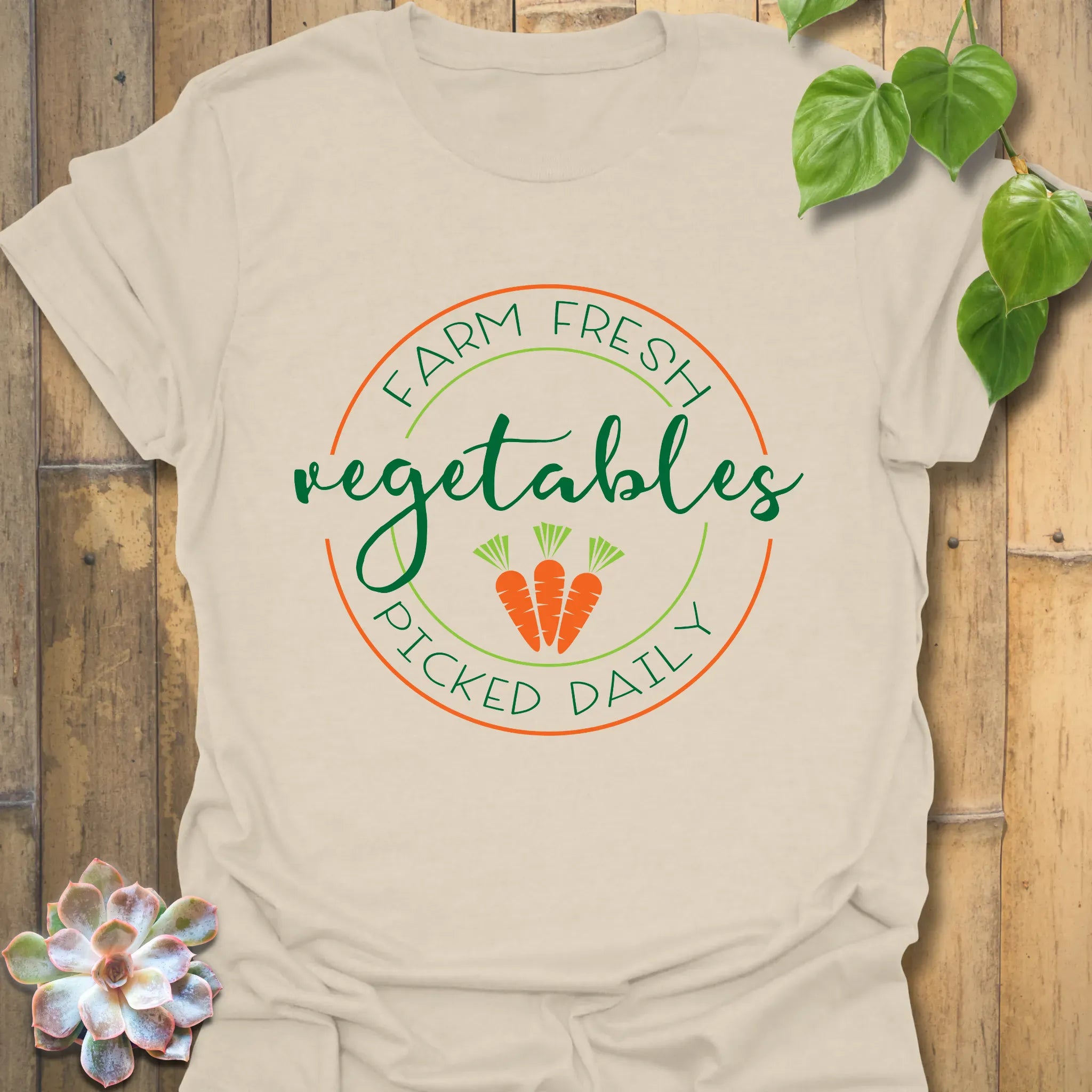Farm Fresh Vegetables T-shirt Natural / S T-Shirt