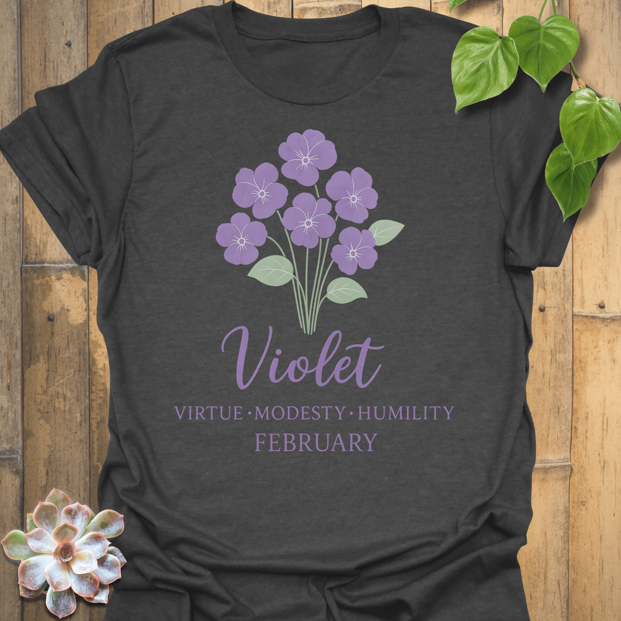 February Violet T-shirt Dark Heather / S T-Shirt