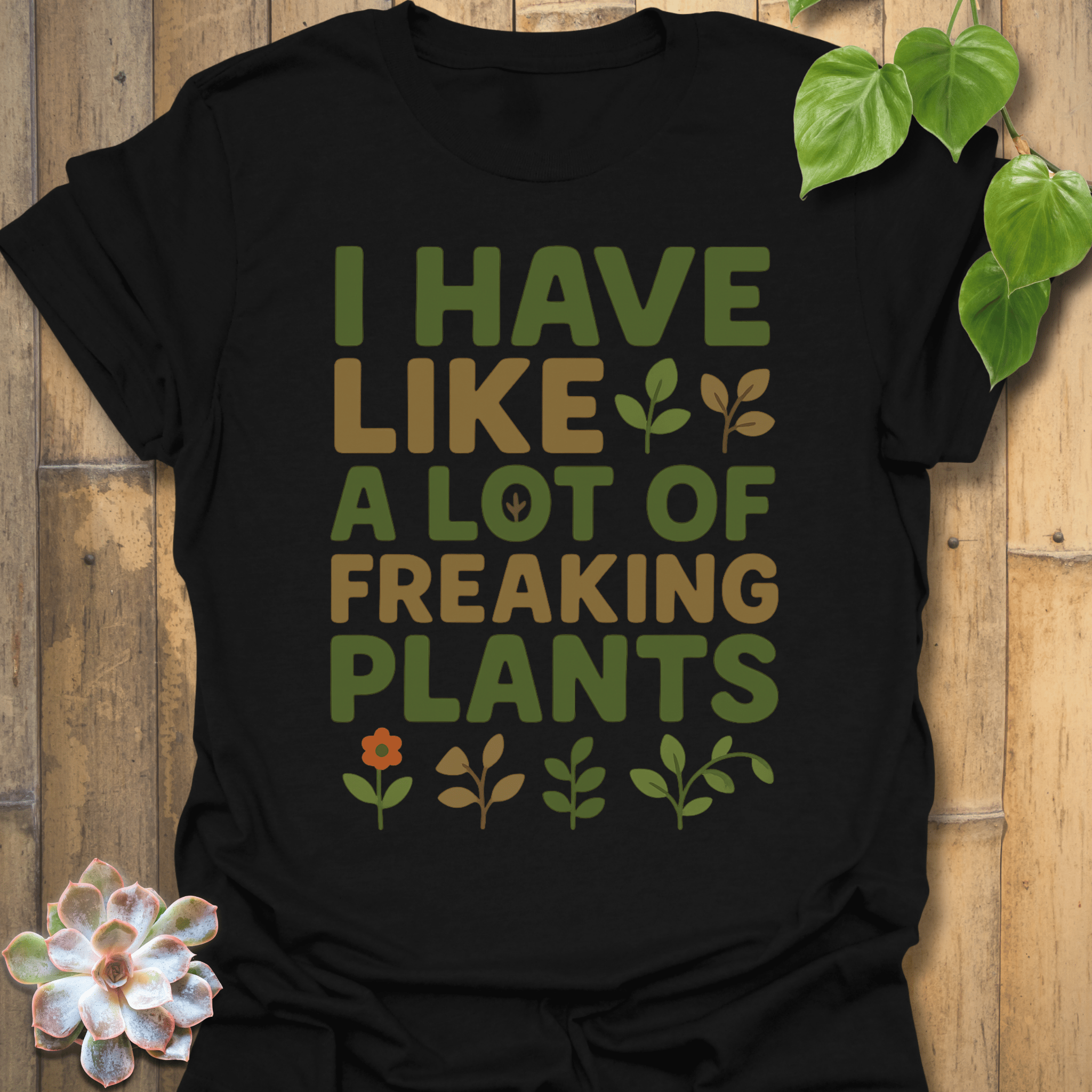Freaking Plants T-shirt Black / S T-Shirt