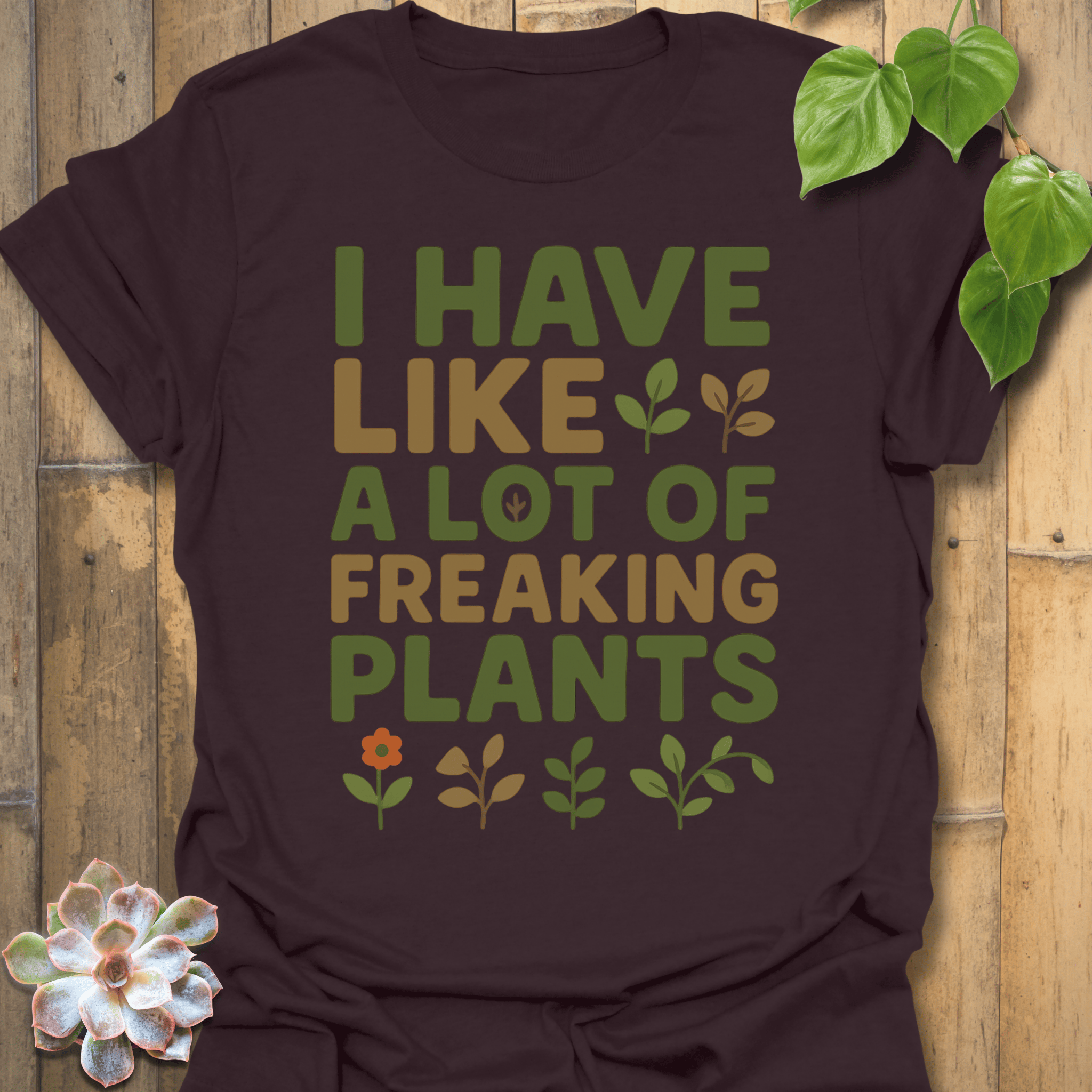 Freaking Plants T-shirt Dark Chocolate / S T-Shirt