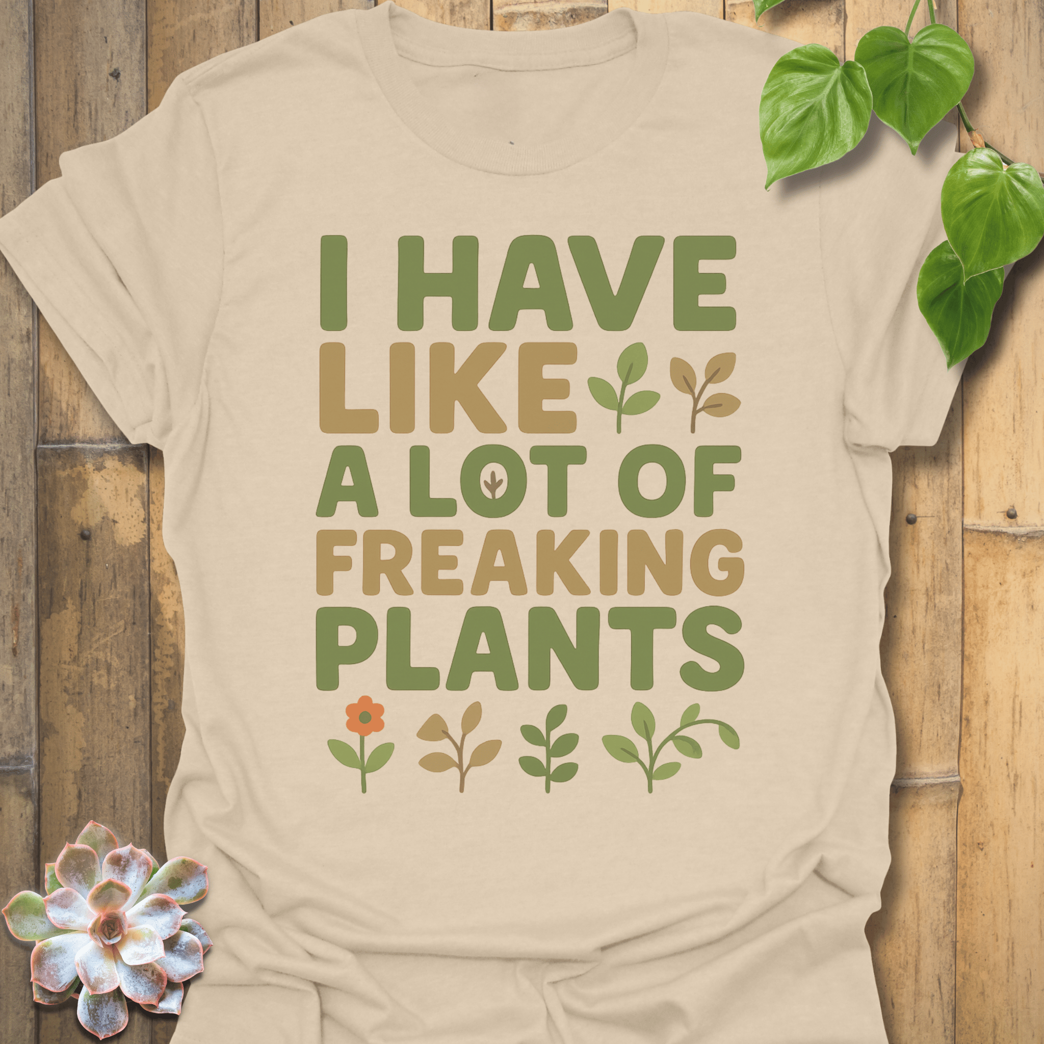 Freaking Plants T-shirt Sand / S T-Shirt