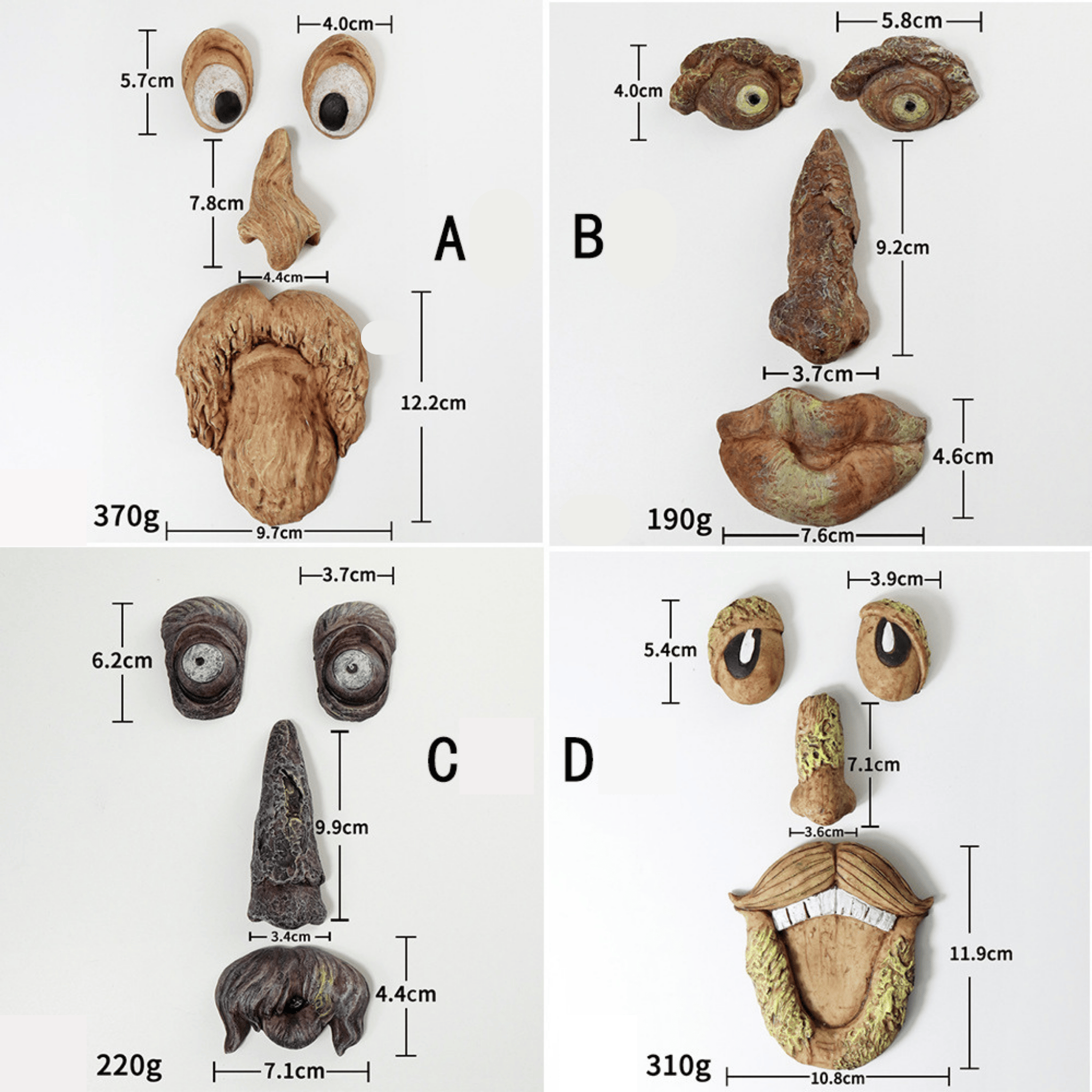 Funny Old Man Tree Face Hugger, Funny Tree Sculpture, Whimsical Garden Art Outdoor Art
