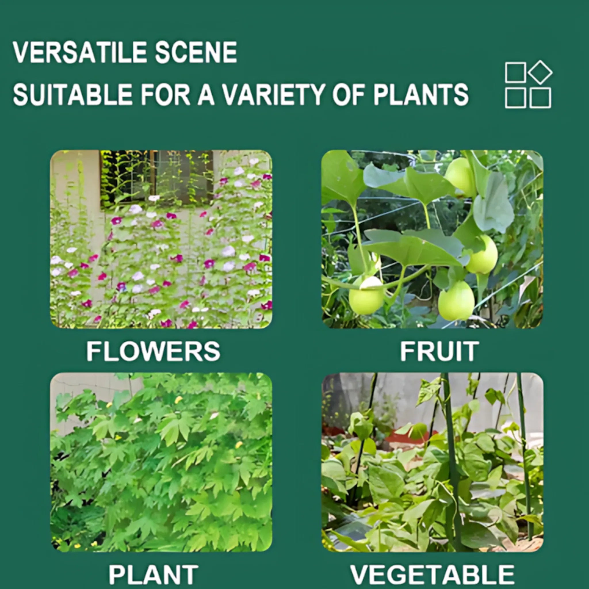 Garden Trellis Netting - Strong Nylon Support for Climbing Plants Plant Support