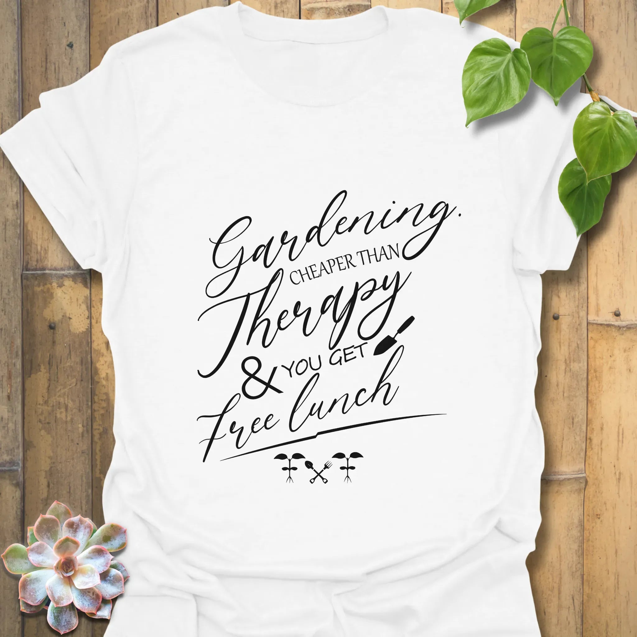 Gardening Cheaper Than Therapy T-shirt White / S T-Shirt