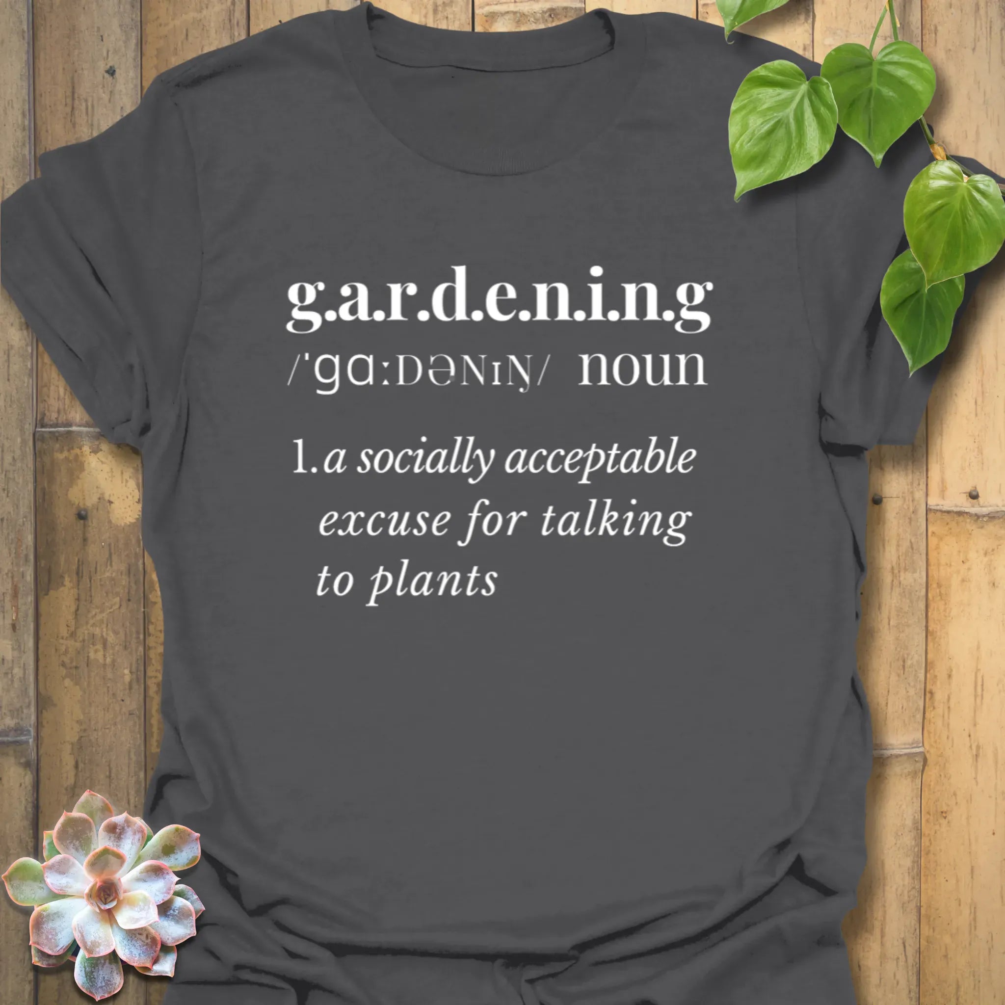 Gardening: Dictionary Definition T-shirt Charcoal / S T-Shirt