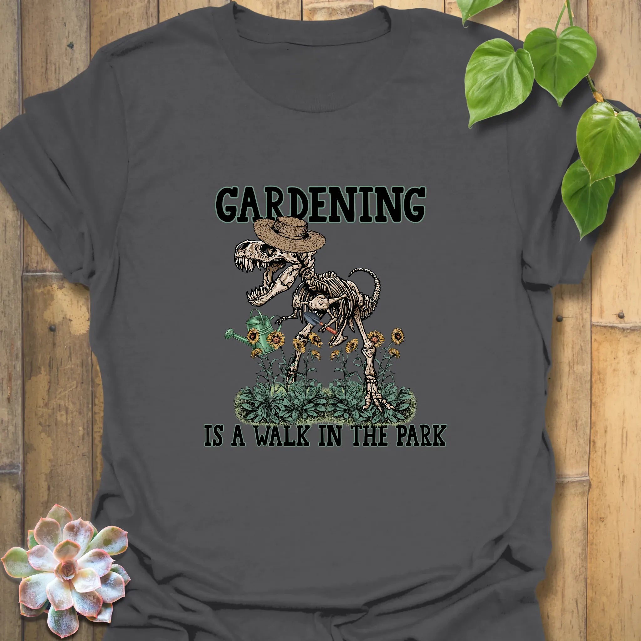 Gardening Is A Walk In The Park T-shirt Charcoal / S T-Shirt