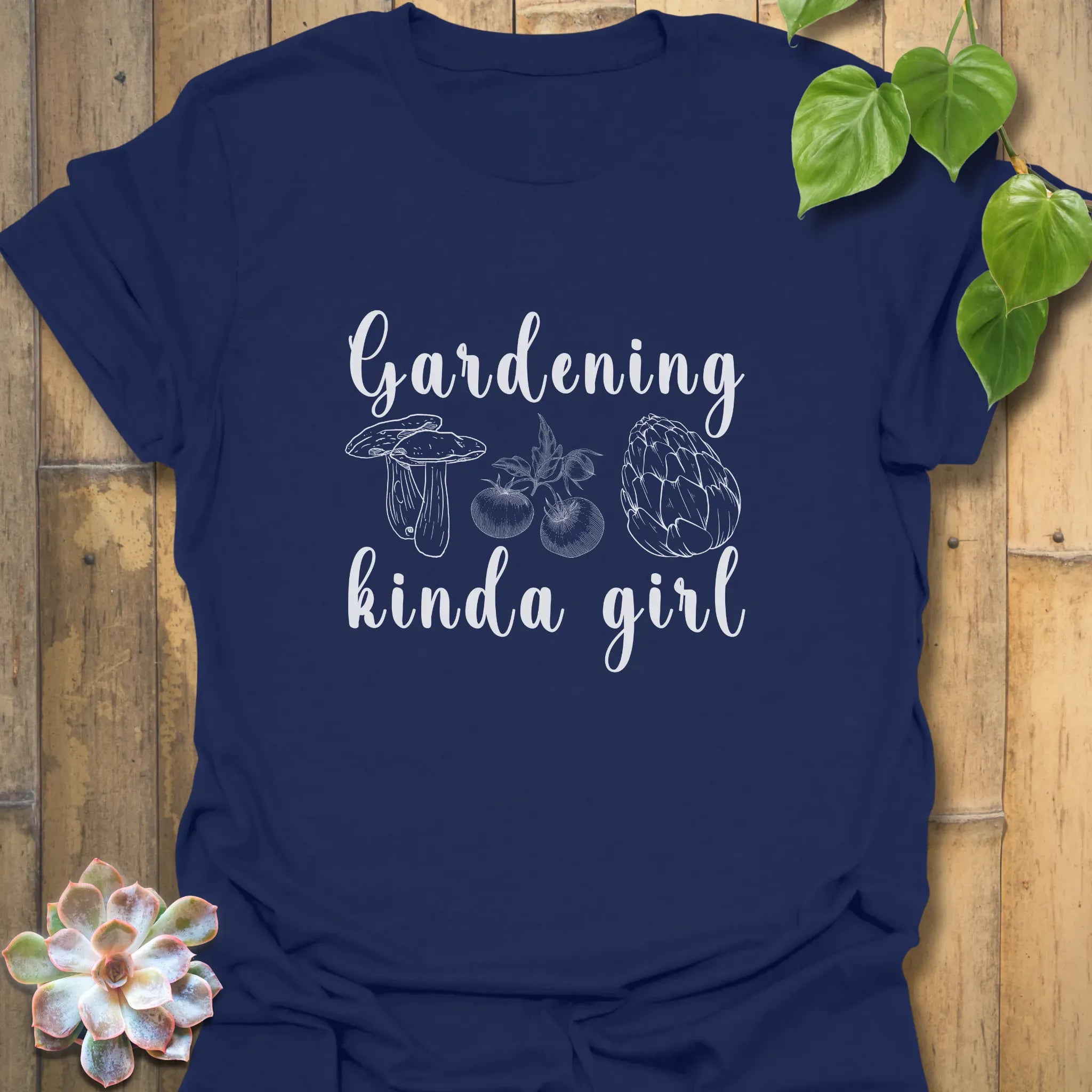 Gardening Kinda Girl T-shirt Navy / S T-Shirt