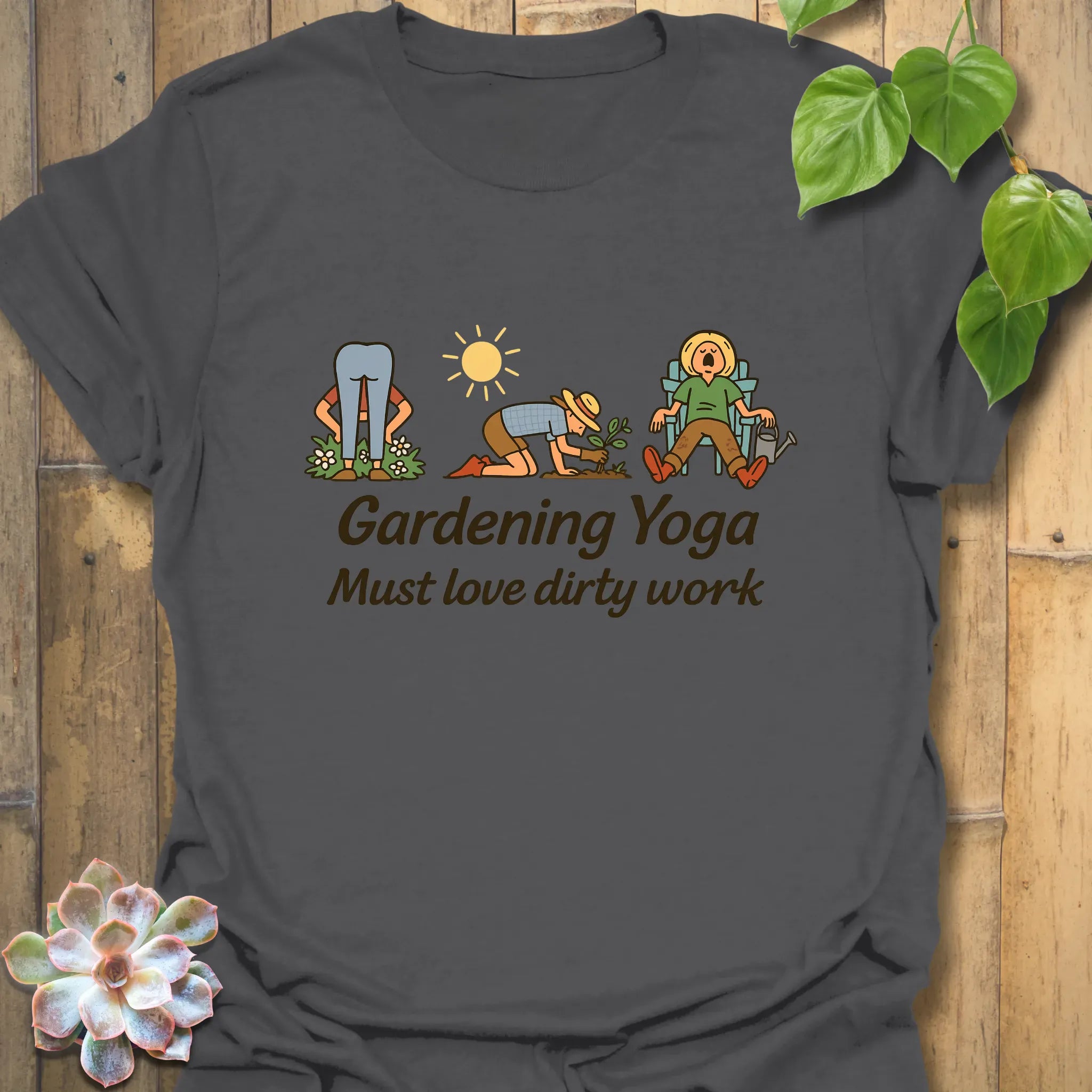 Gardening Yoga T-shirt Charcoal / S T-Shirt