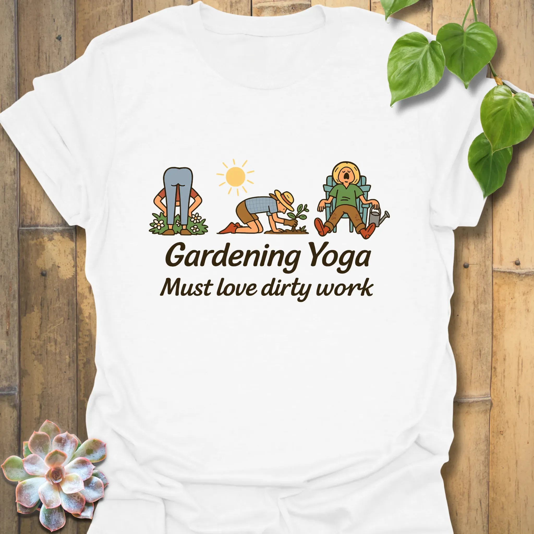 Gardening Yoga T-shirt White / S T-Shirt