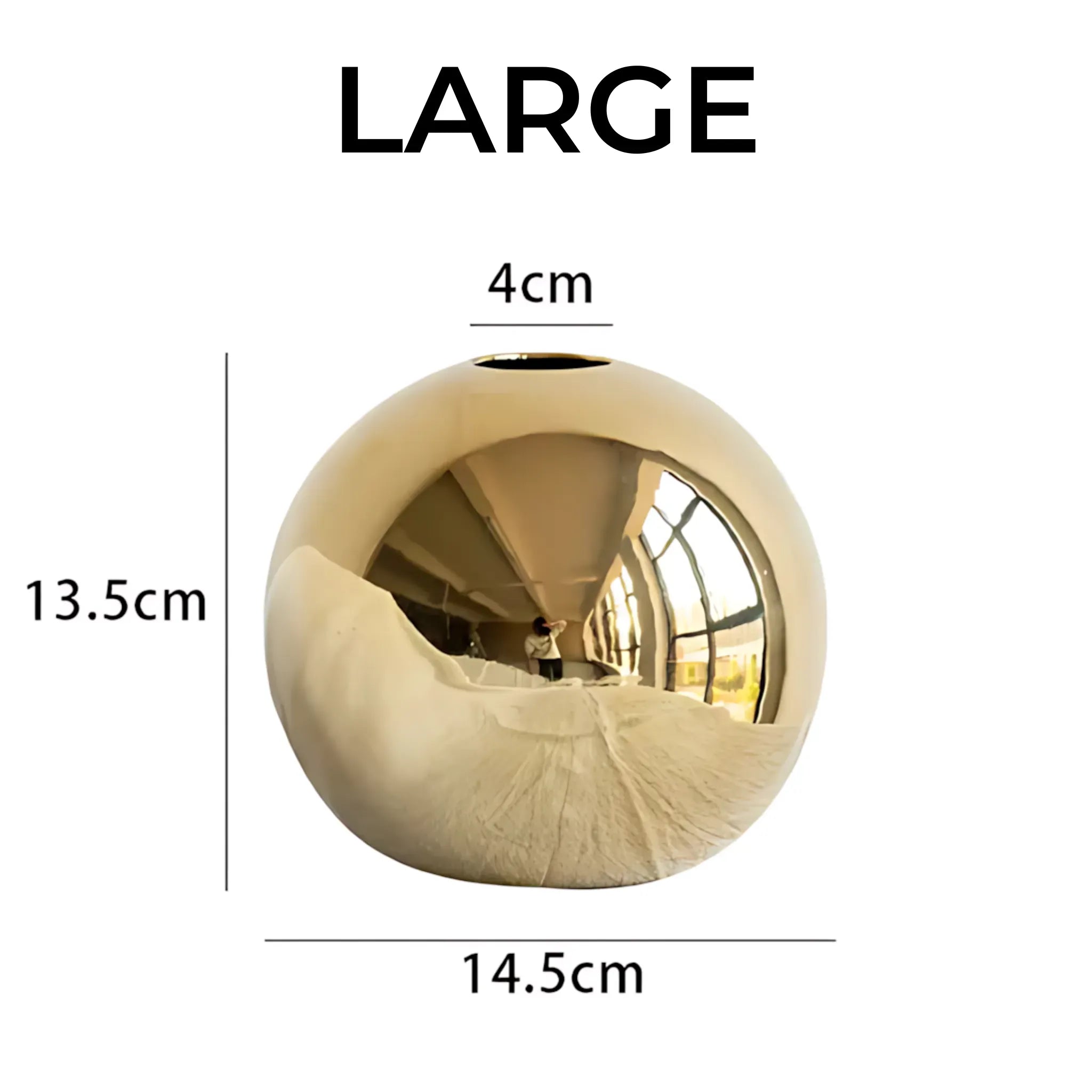 Gold Plated Ceramic Vase Large Flower Vase