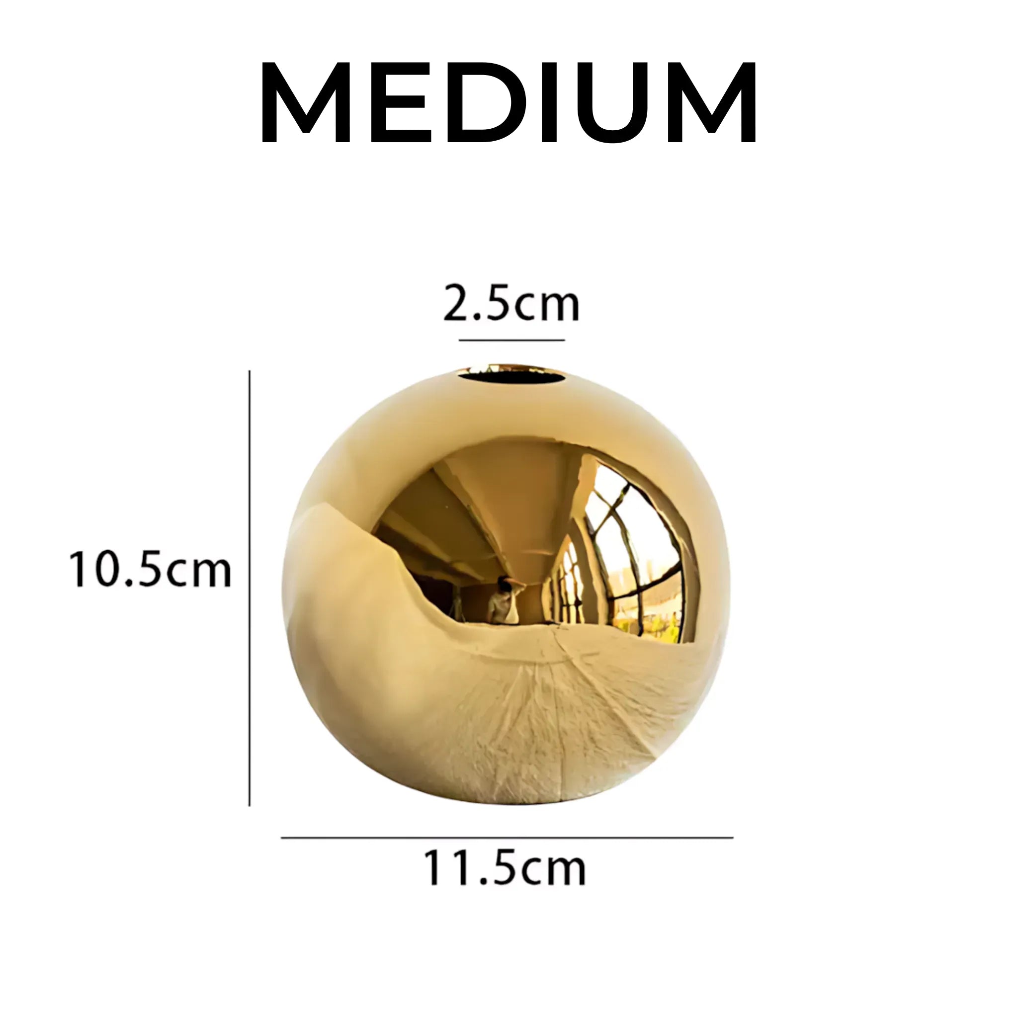 Gold Plated Ceramic Vase Medium Flower Vase