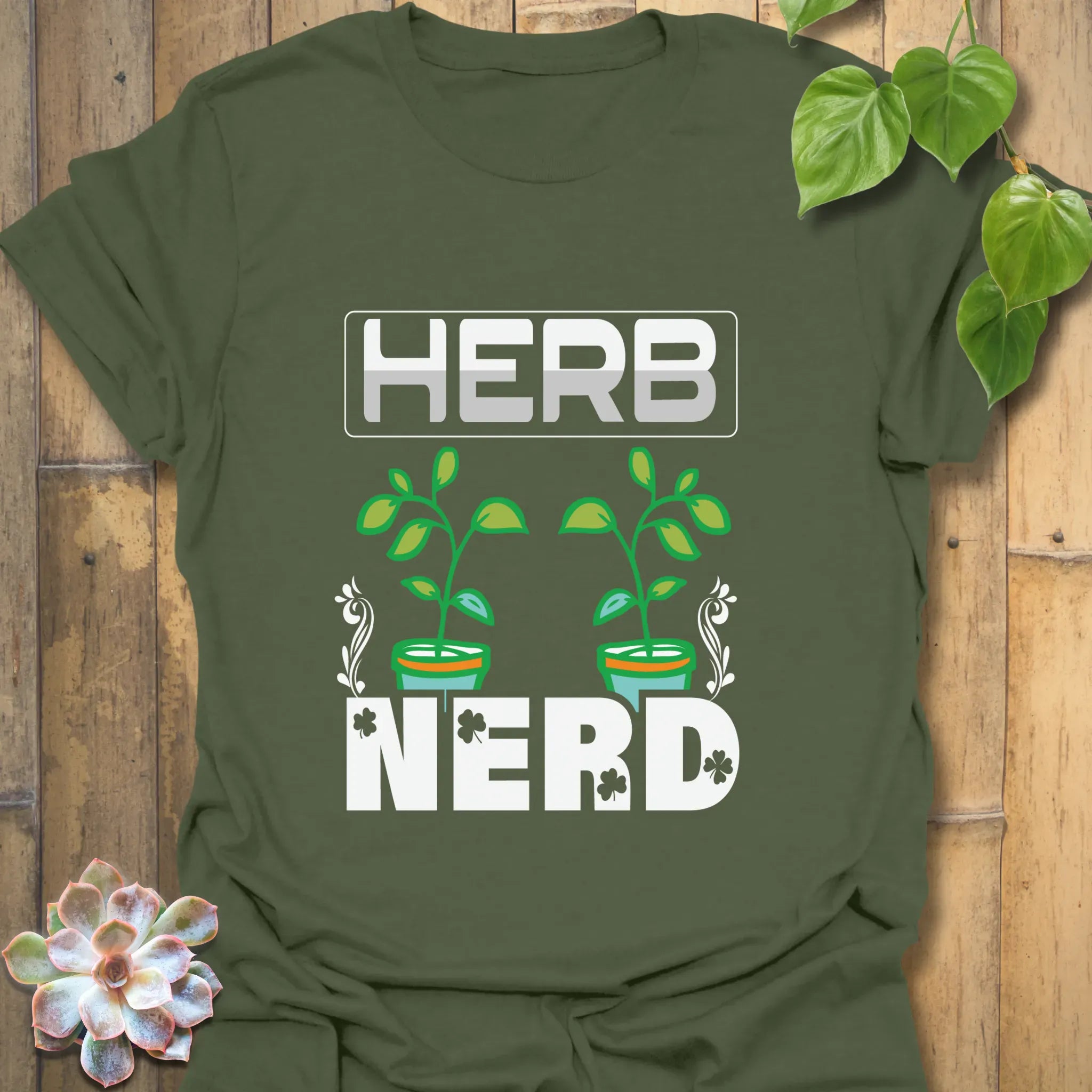 Herb Nerd T-shirt Military Green / S T-Shirt