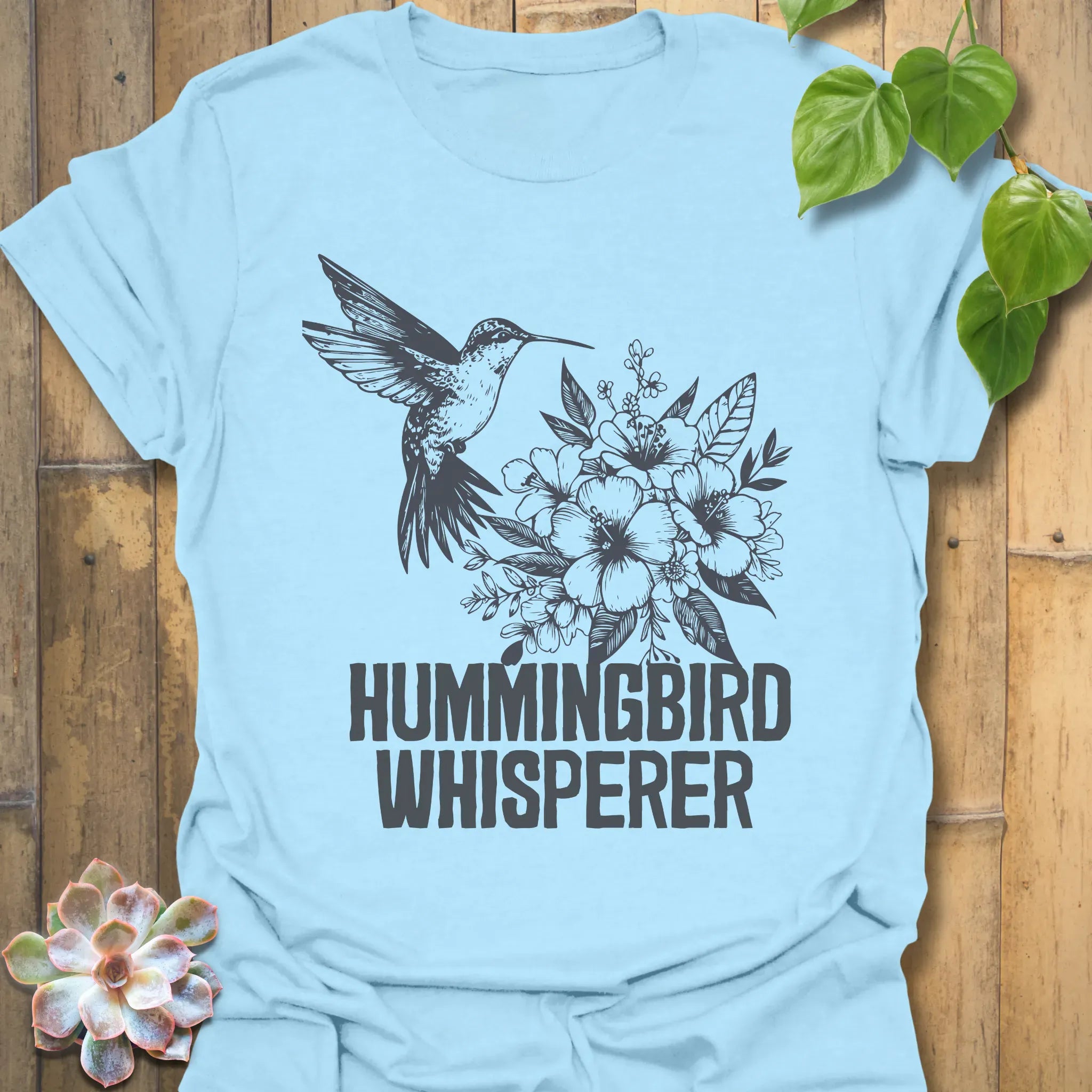 Hummingbird Whisperer T-shirt Light Blue / S T-Shirt