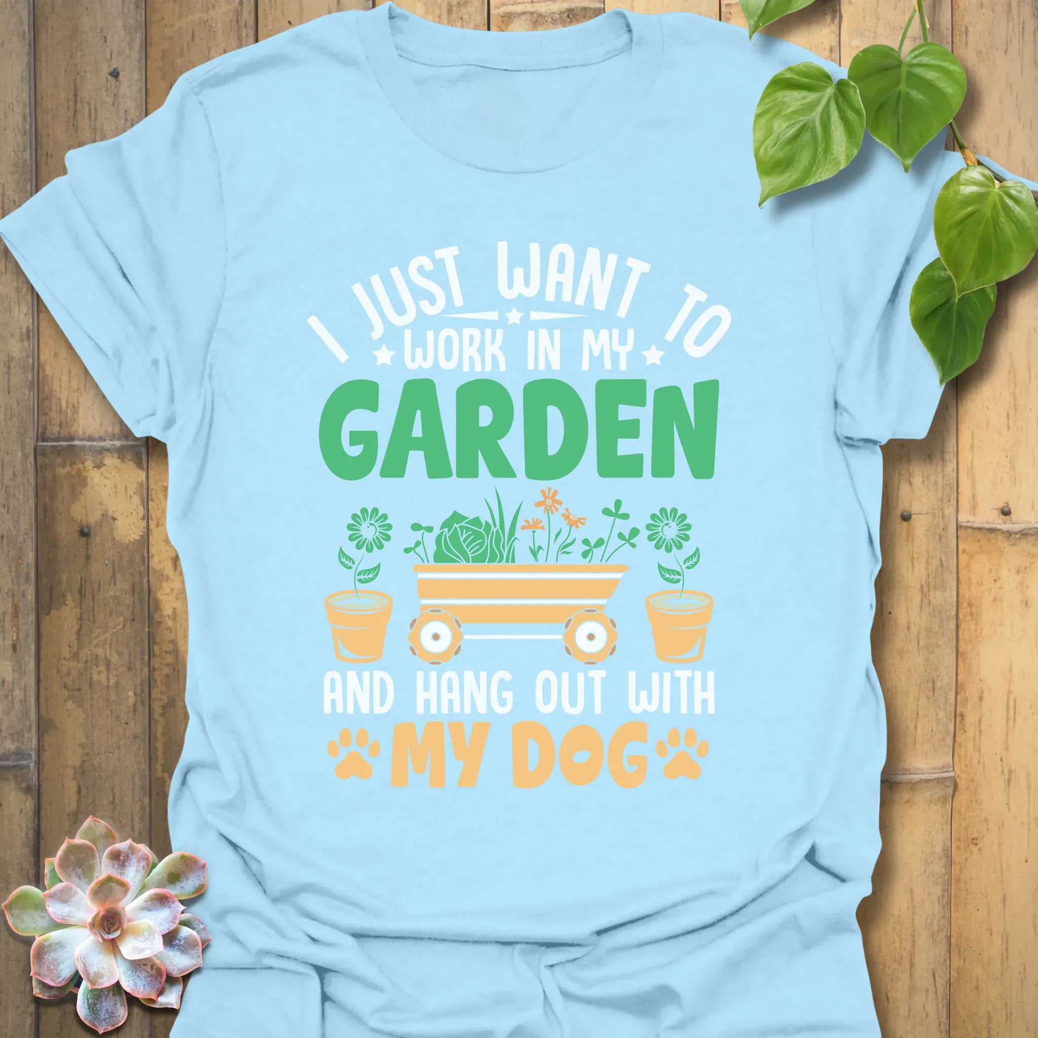 I Just Want To Work T-Shirt Light Blue / S T-Shirt