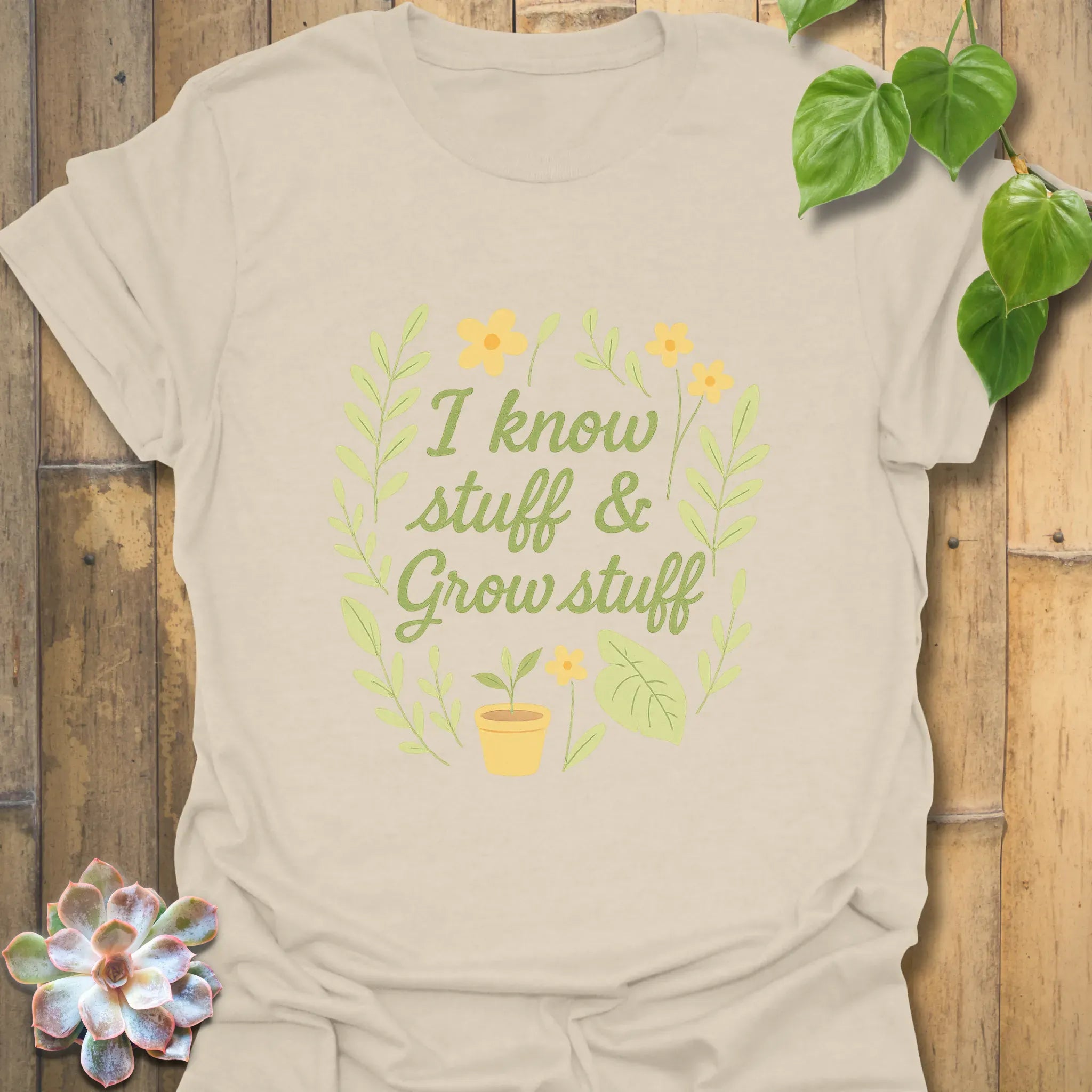 I Know Stuff & Grow Stuff T-shirt Natural / S T-Shirt