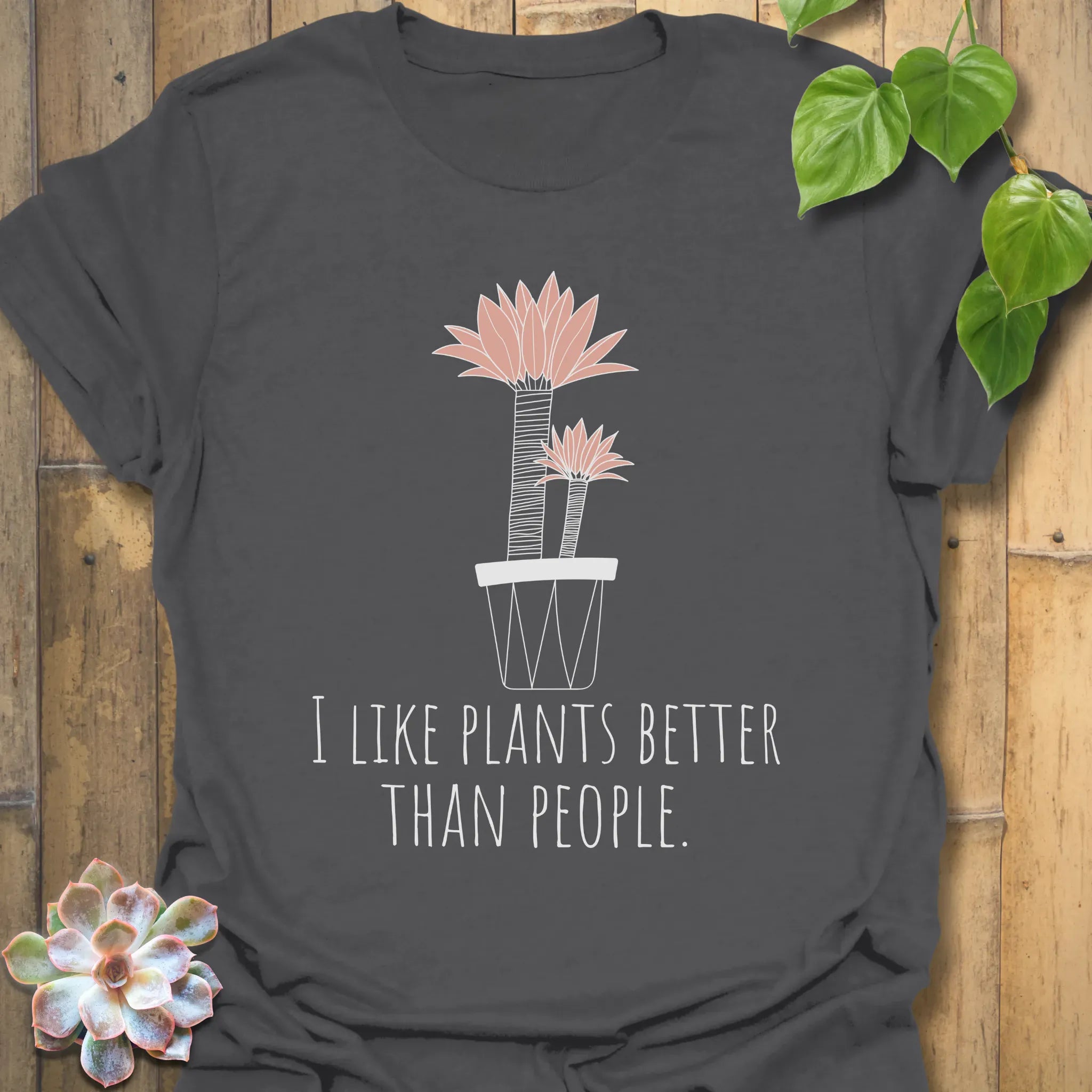 I Like Plants T-shirt Charcoal / S T-Shirt