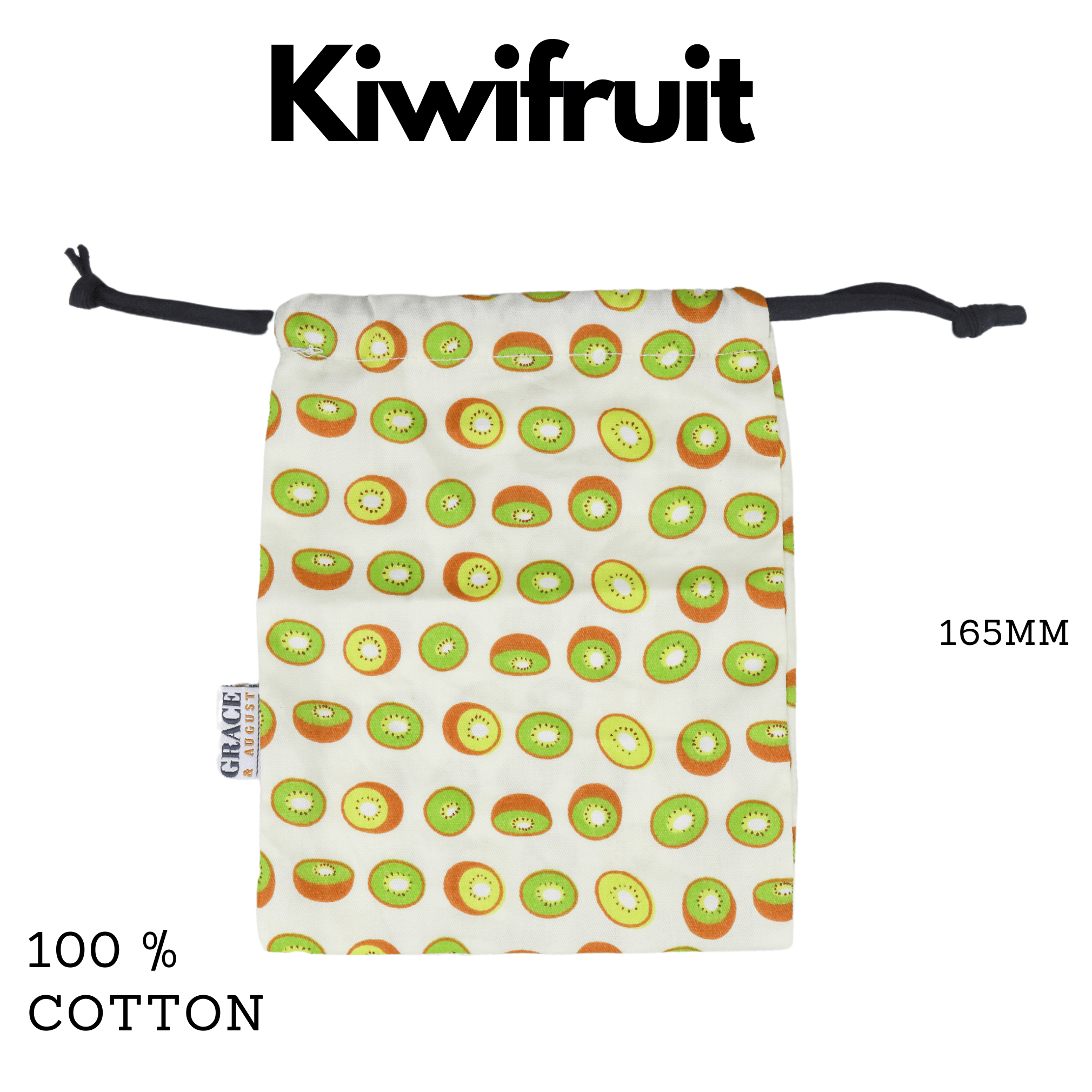 Kiwifruit Cotton Drawstring Storage Bag - Perfect for Everyday Use- Kiwifruit