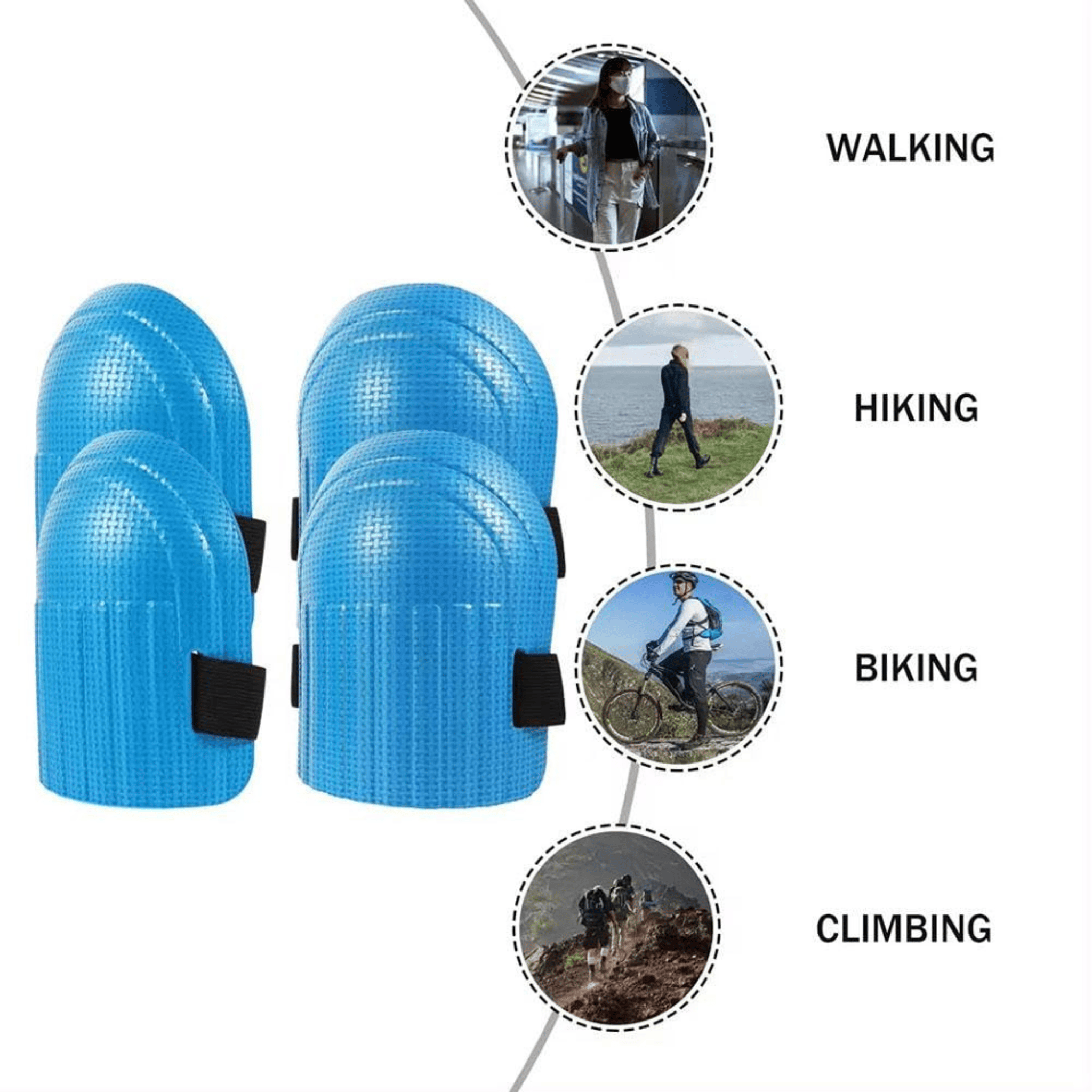 Knee Pads | Soft and Durable EVA Foam | Adjustable Straps | Waterproof | Grace and August knee pads