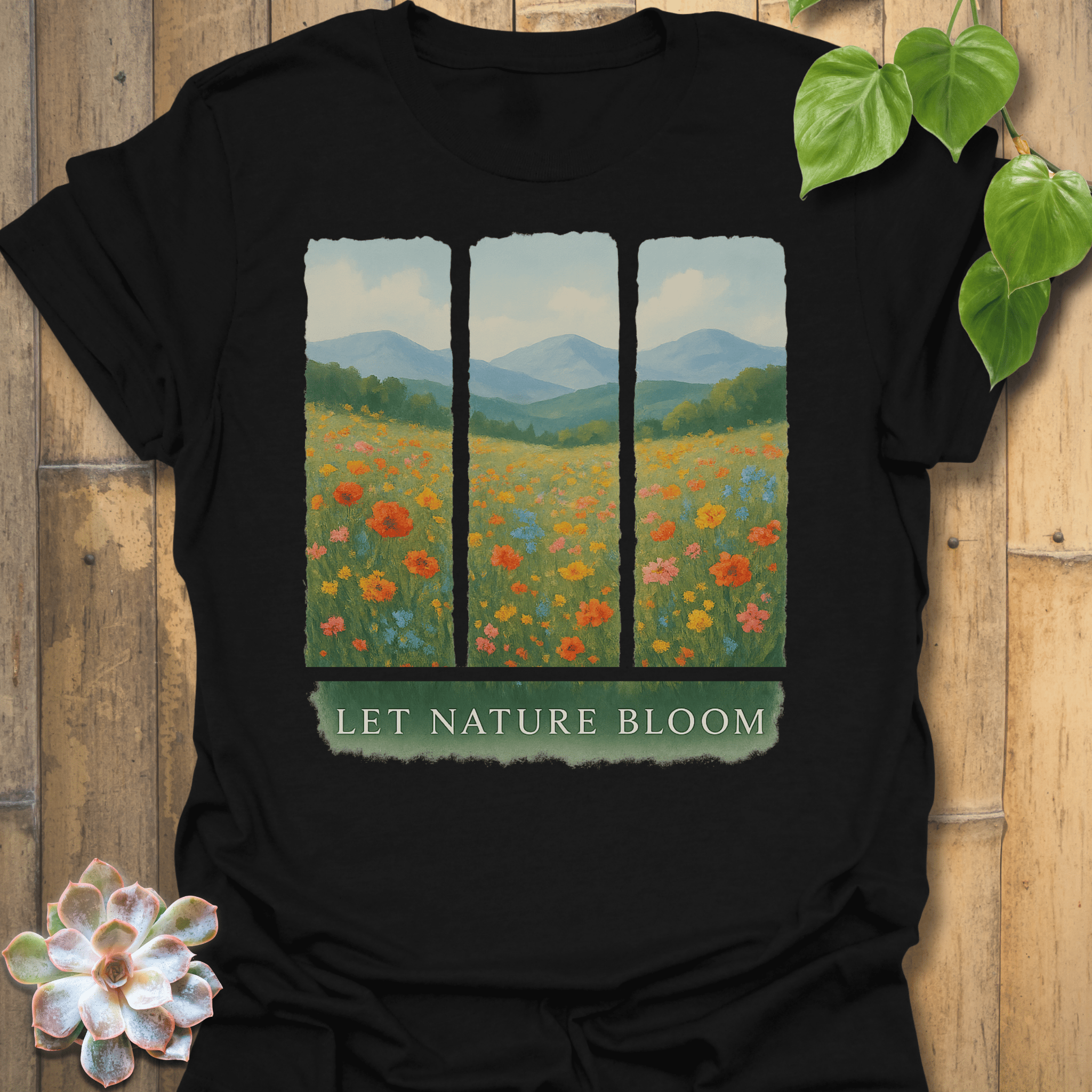 Let Nature Bloom T-shirt Black / S T-Shirt