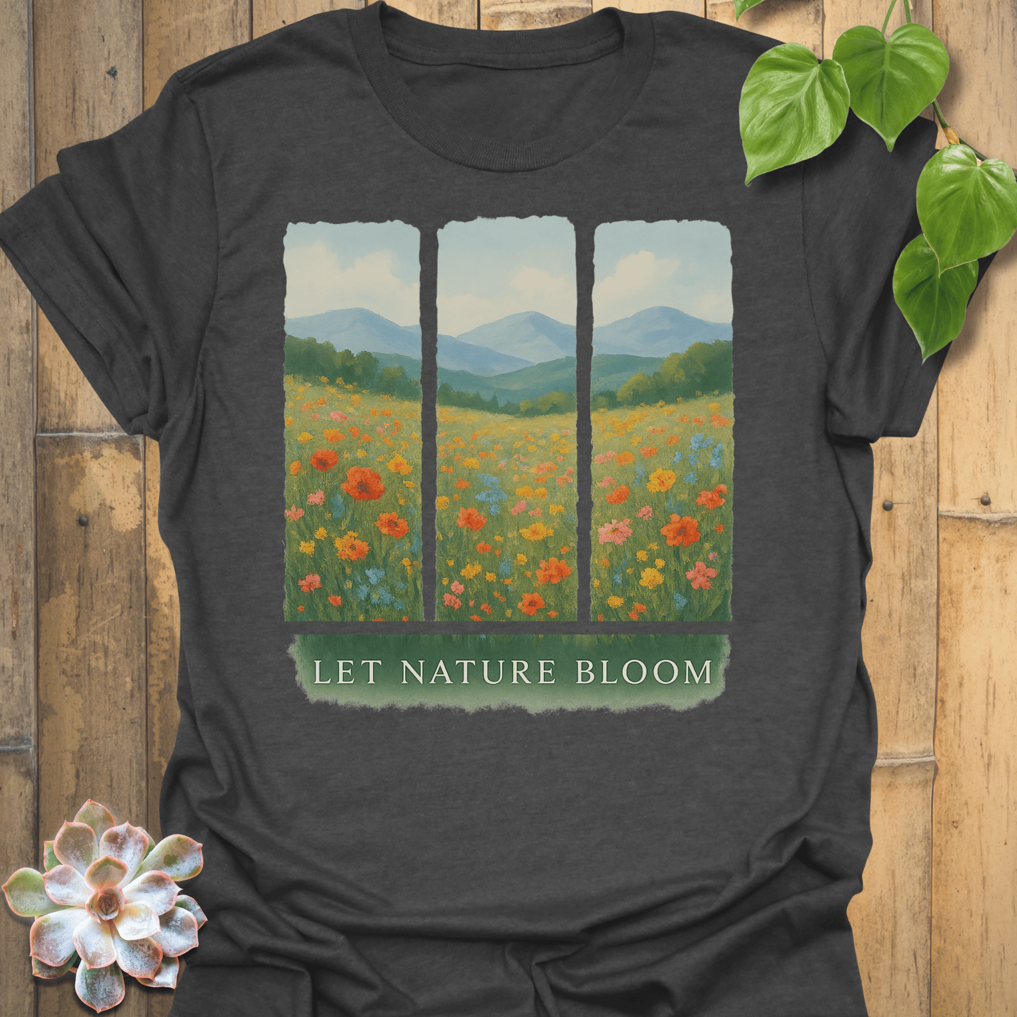 Let Nature Bloom T-shirt Dark Heather / S T-Shirt