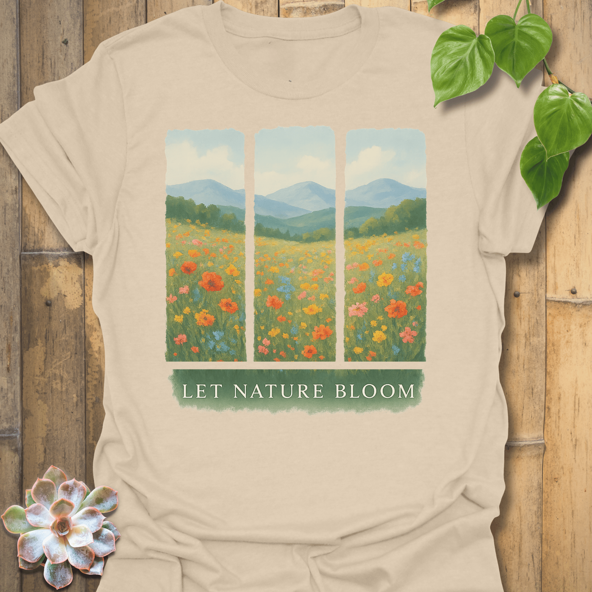 Let Nature Bloom T-shirt Sand / S T-Shirt
