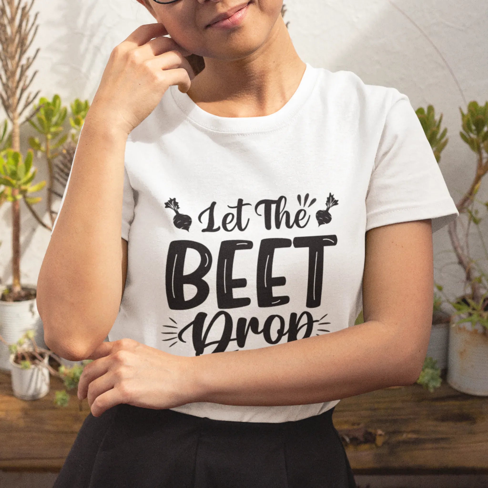 Let The Beet Drop T-shirt White / S T-Shirt