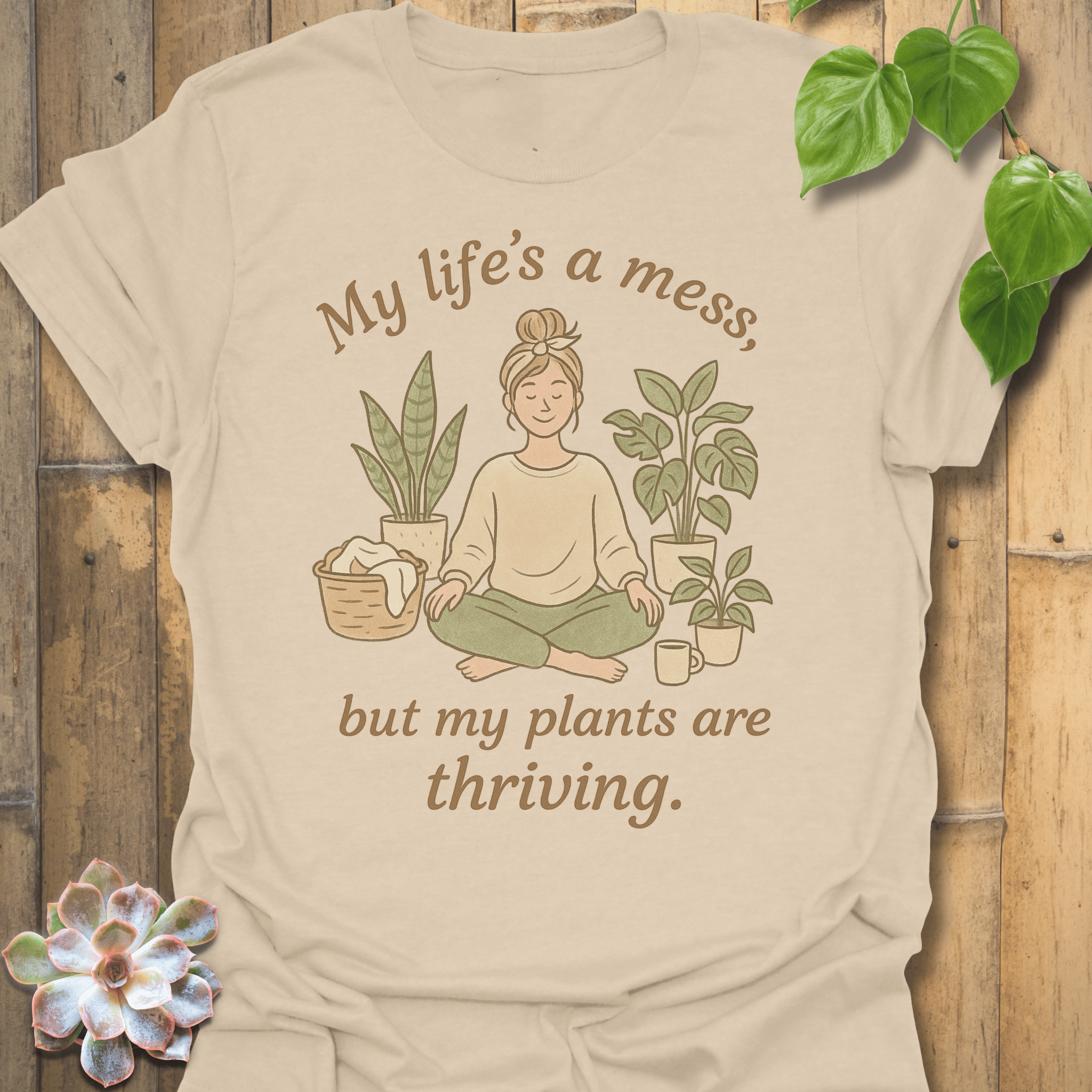 Life Is A Mess T-shirt Sand / S T-Shirt