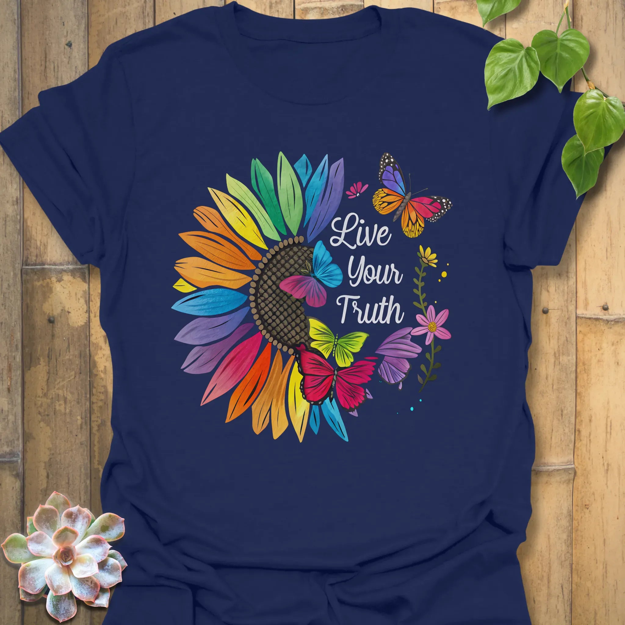 Live Your Truth T-shirt Navy / S T-Shirt