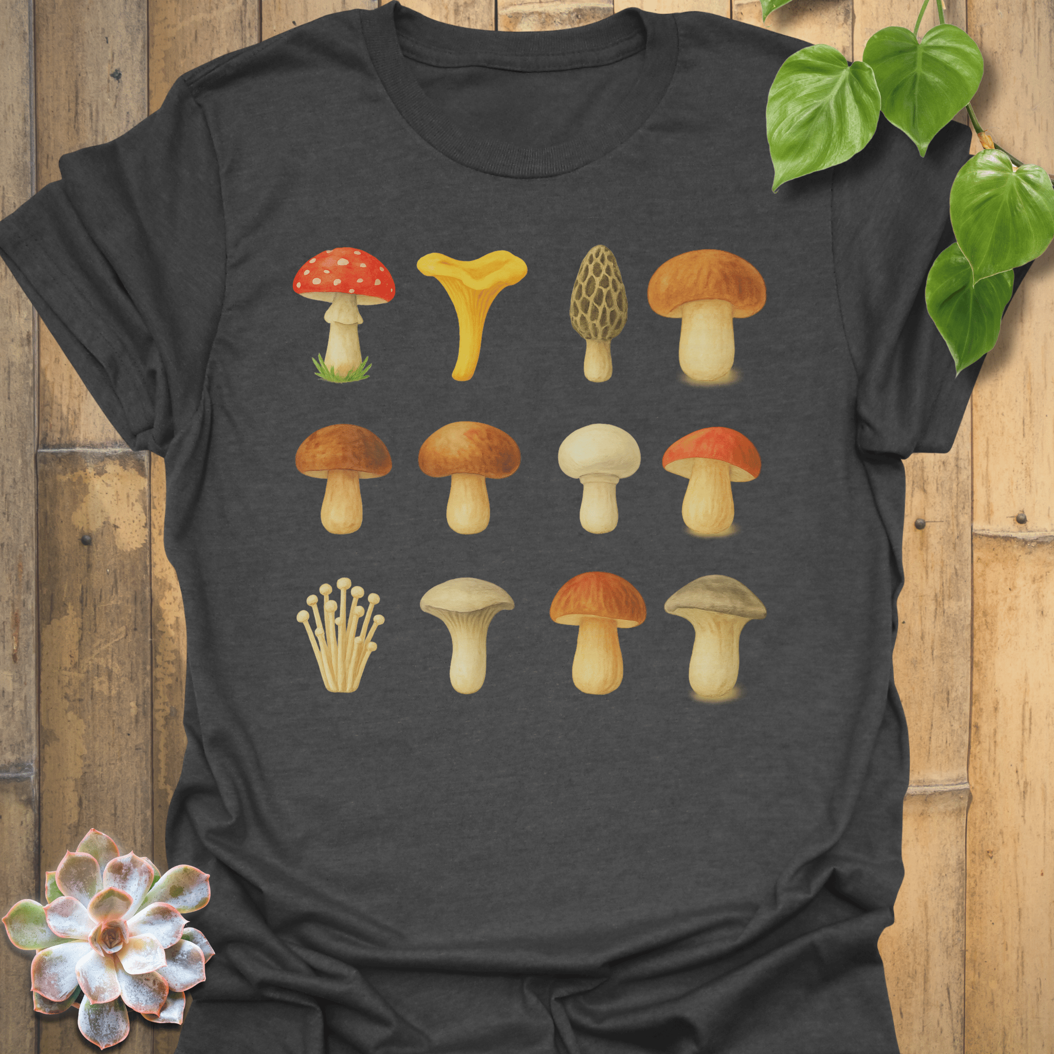 Lots of Mushrooms T-shirt Dark Heather / S T-Shirt