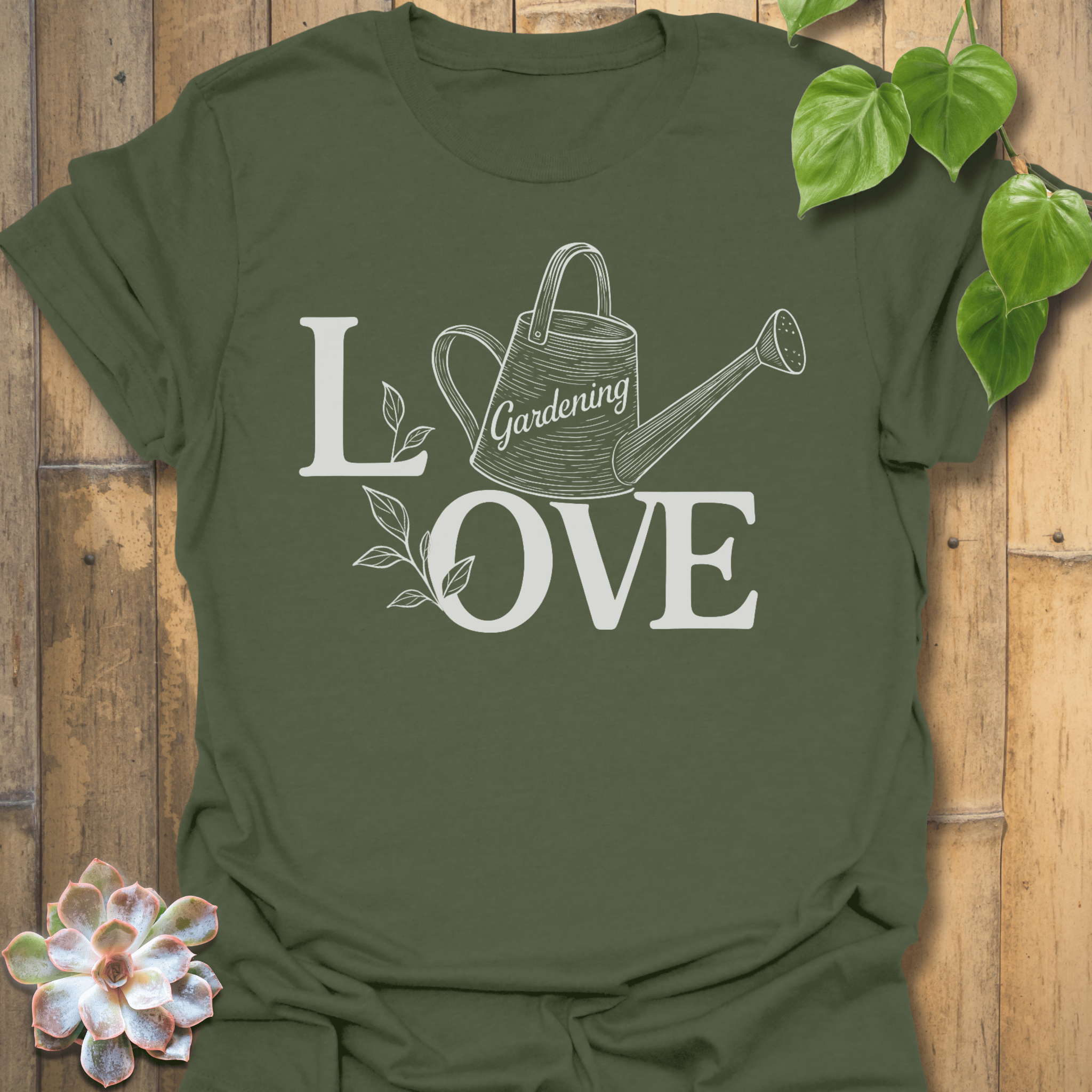 Love Gardening T-shirt Military Green / S T-Shirt