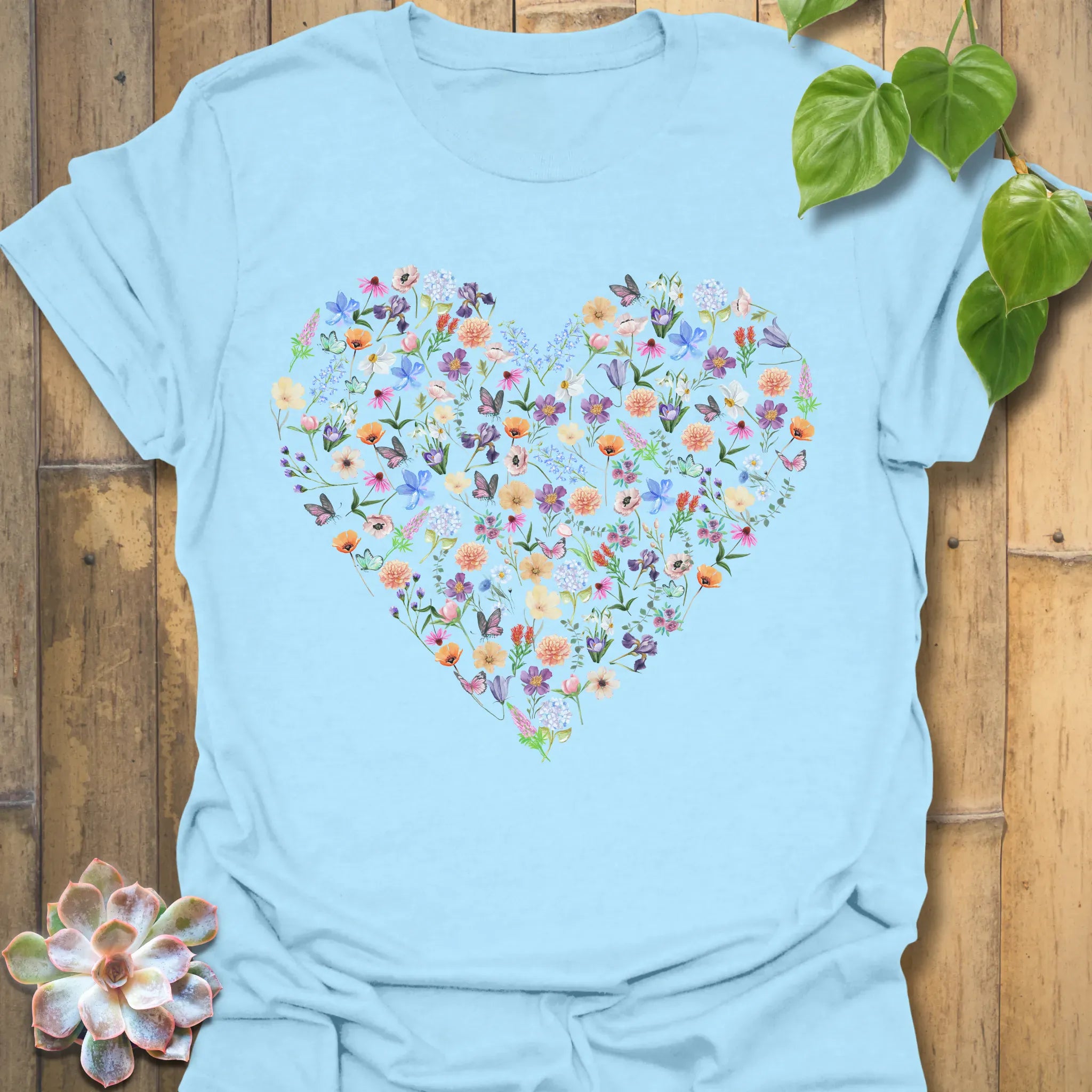 Loveheart T-shirt Light Blue / S T-Shirt