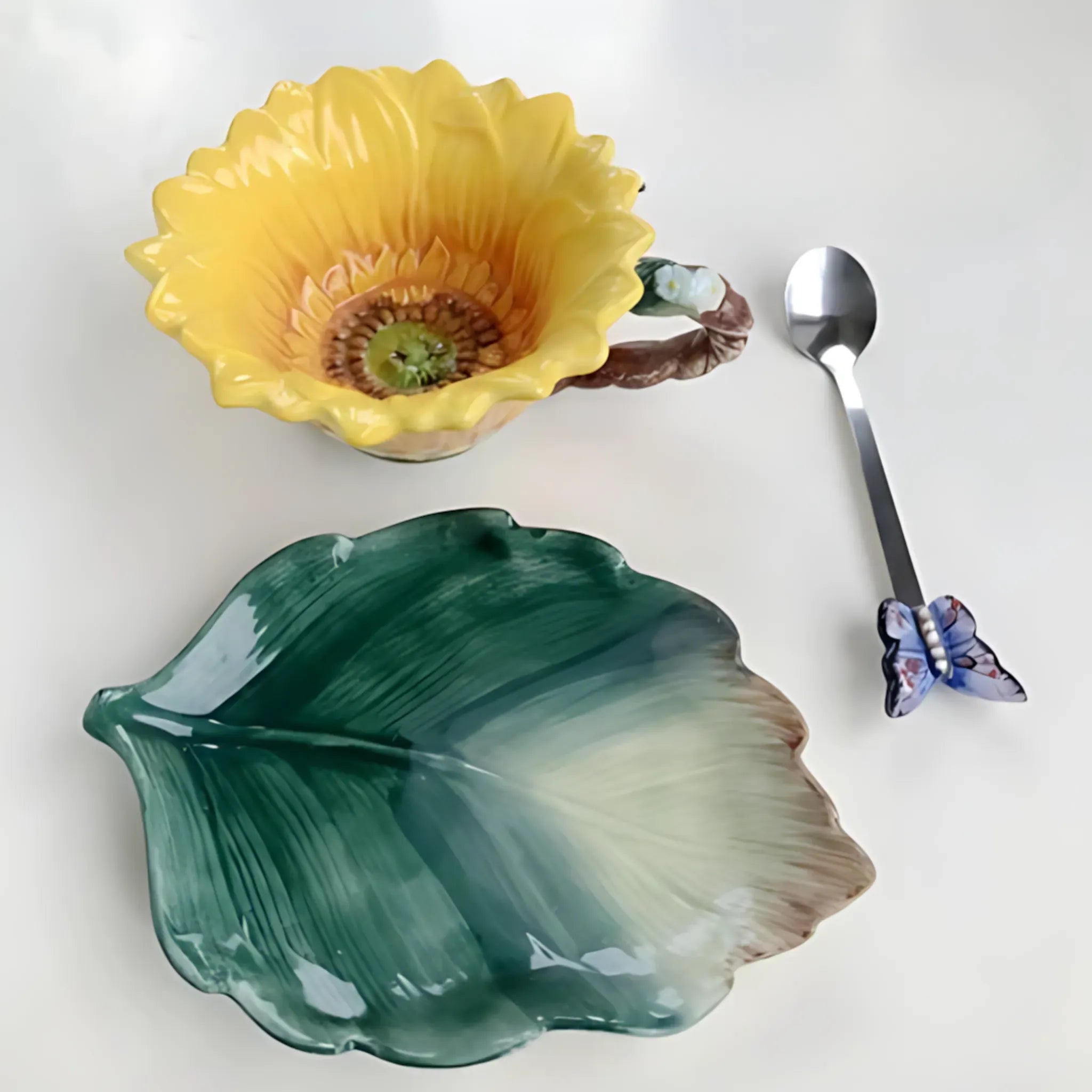 Luxury Ceramic Tea Cup & Saucer Set - Elegant Floral Design D-150ml / 101-200ml Ceramic Cups