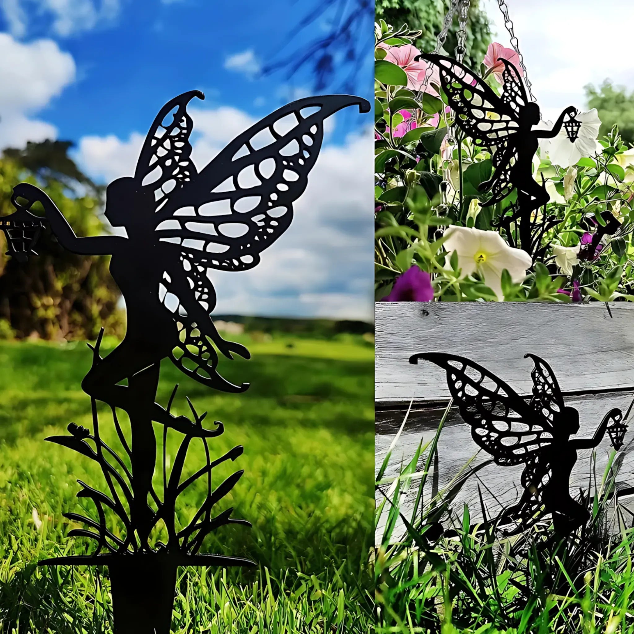 Magical Metal Garden Fairy – Whimsical Outdoor Decor for Lawn & Patio Garden Ornaments