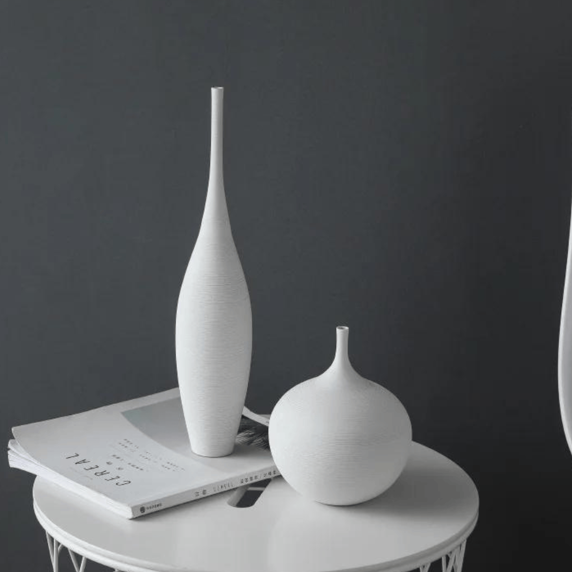 Minimalist Zenith Ceramic Vase – Handcrafted Elegance in Monochrome vase