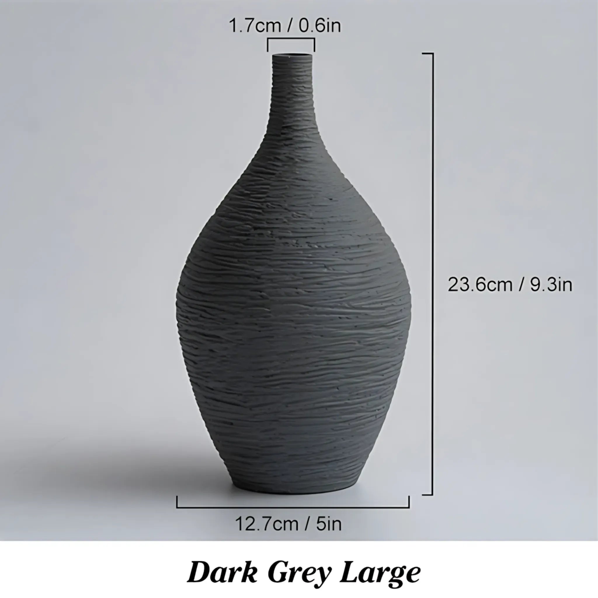 Nordic Ceramic Vase Grey-L Flower Vase